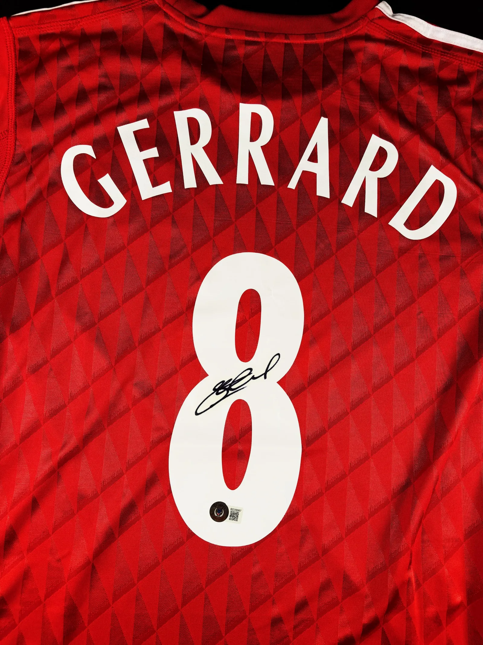 Steven Gerrard autógrafo – camisa Liverpool, Steven Gerrard