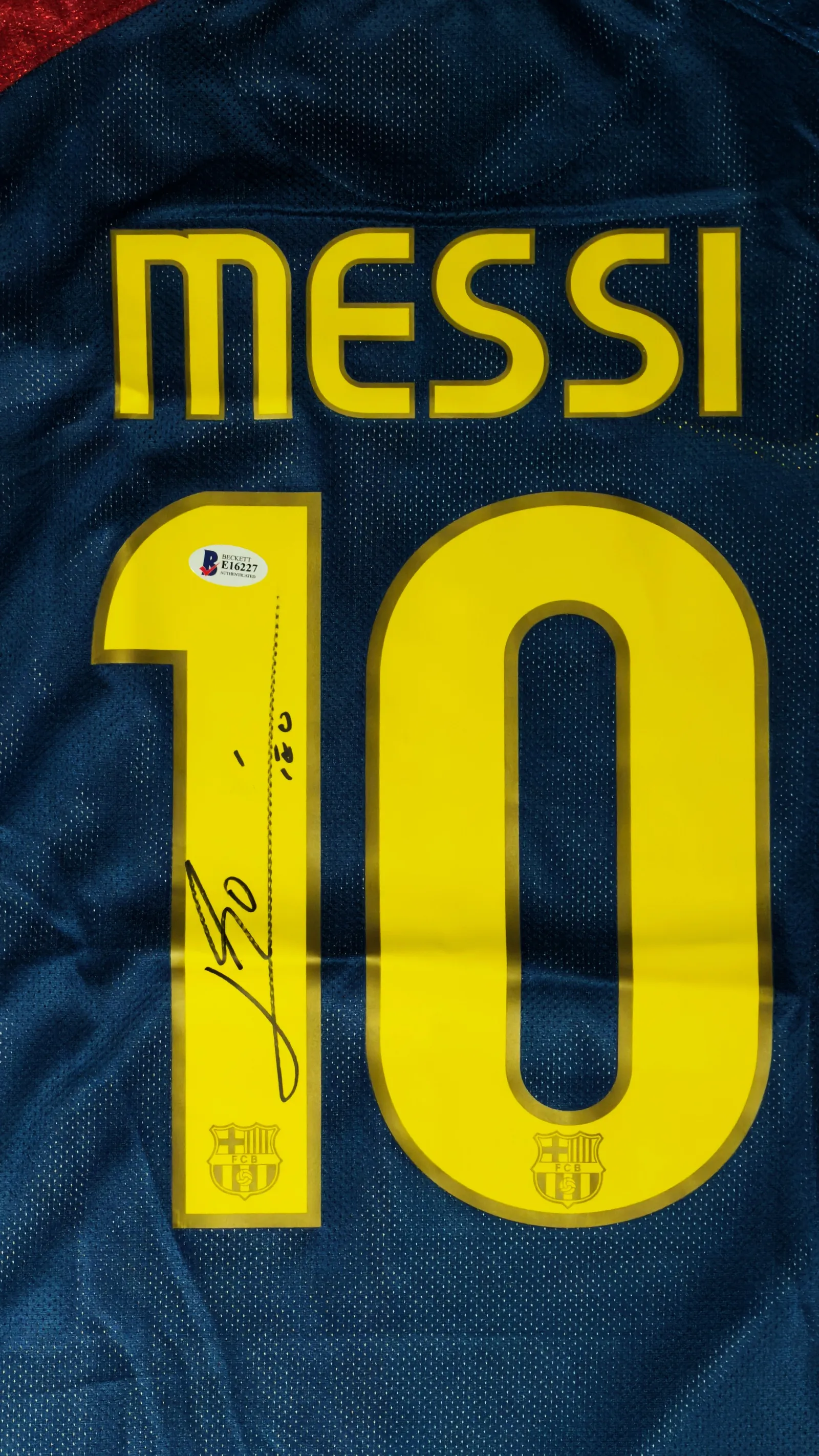 Lionel Messi – camisa Barcelona autografada, Lionel Messi