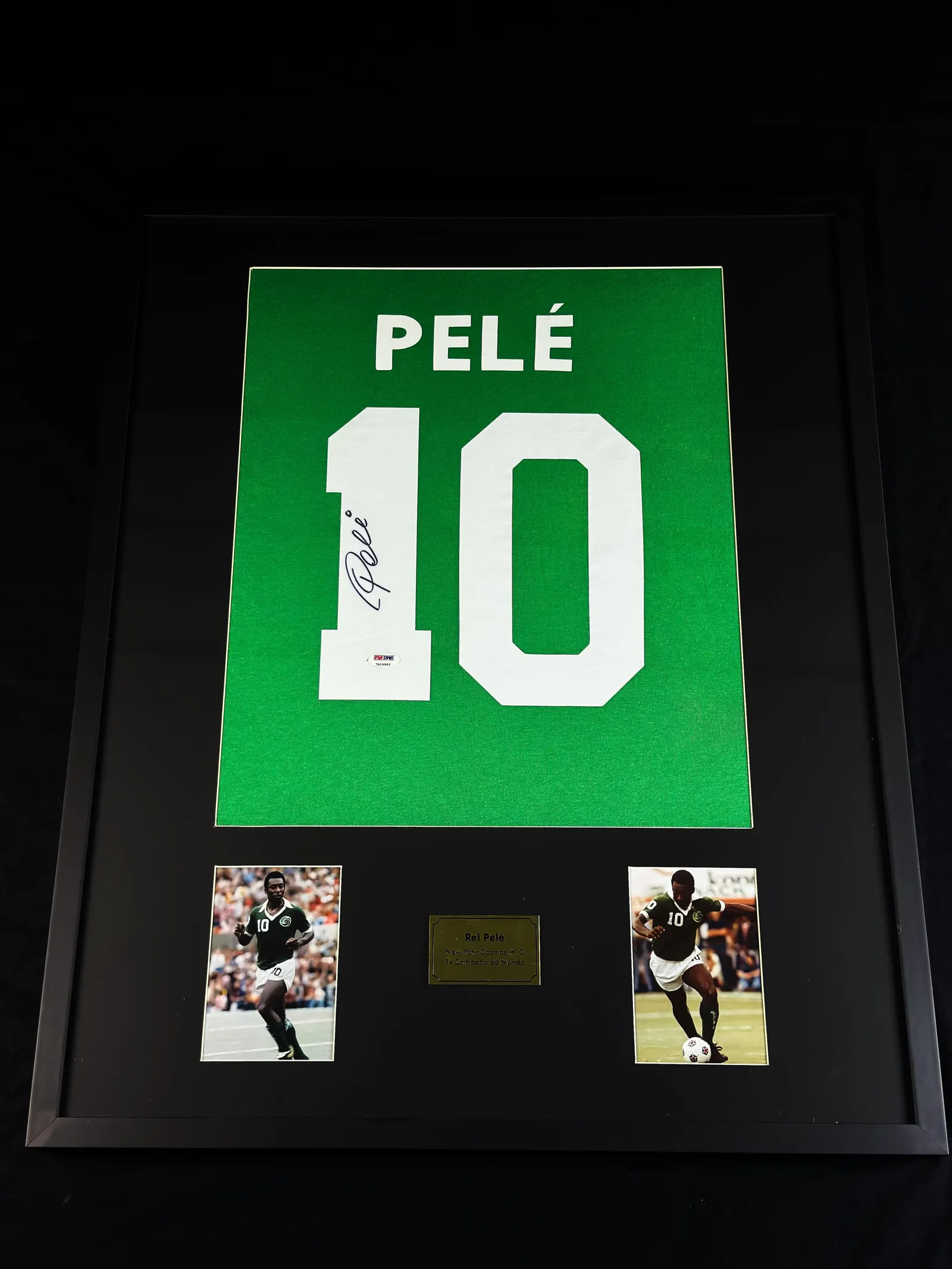 Pelé autógrafo – camisa do New York Cosmos, Pelé