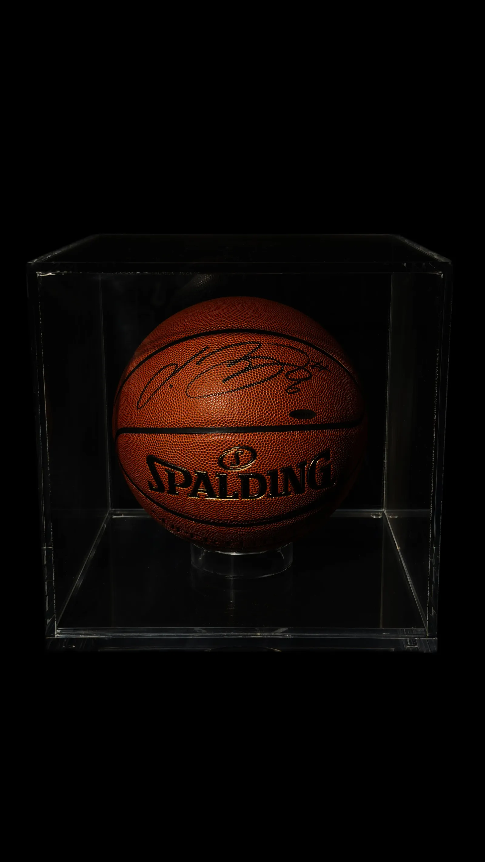 LeBron James autógrafo – bola Spalding, LeBron James