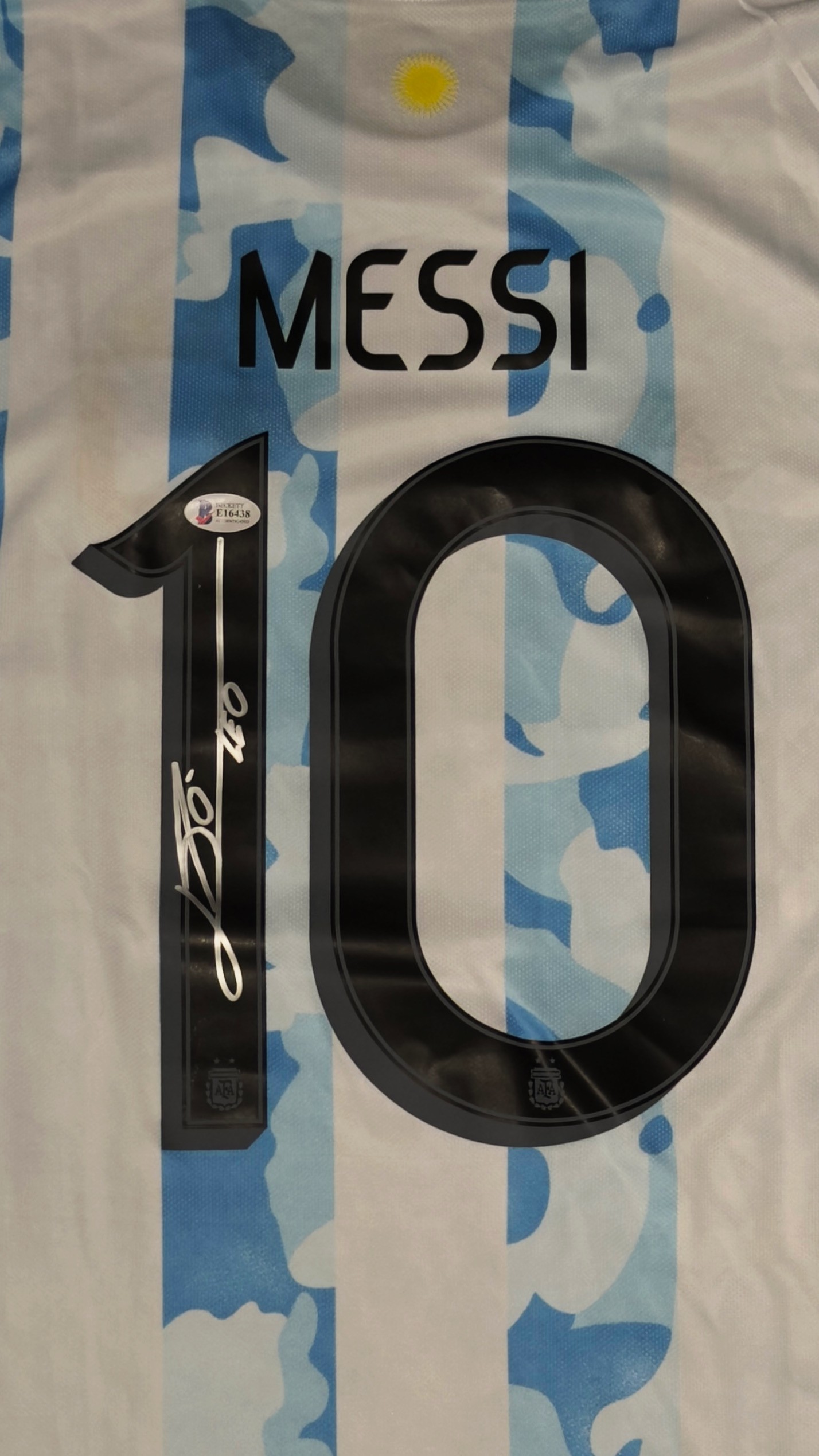 Lionel Messi autógrafo – camisa Argentina Copa América 2021, Lionel Messi