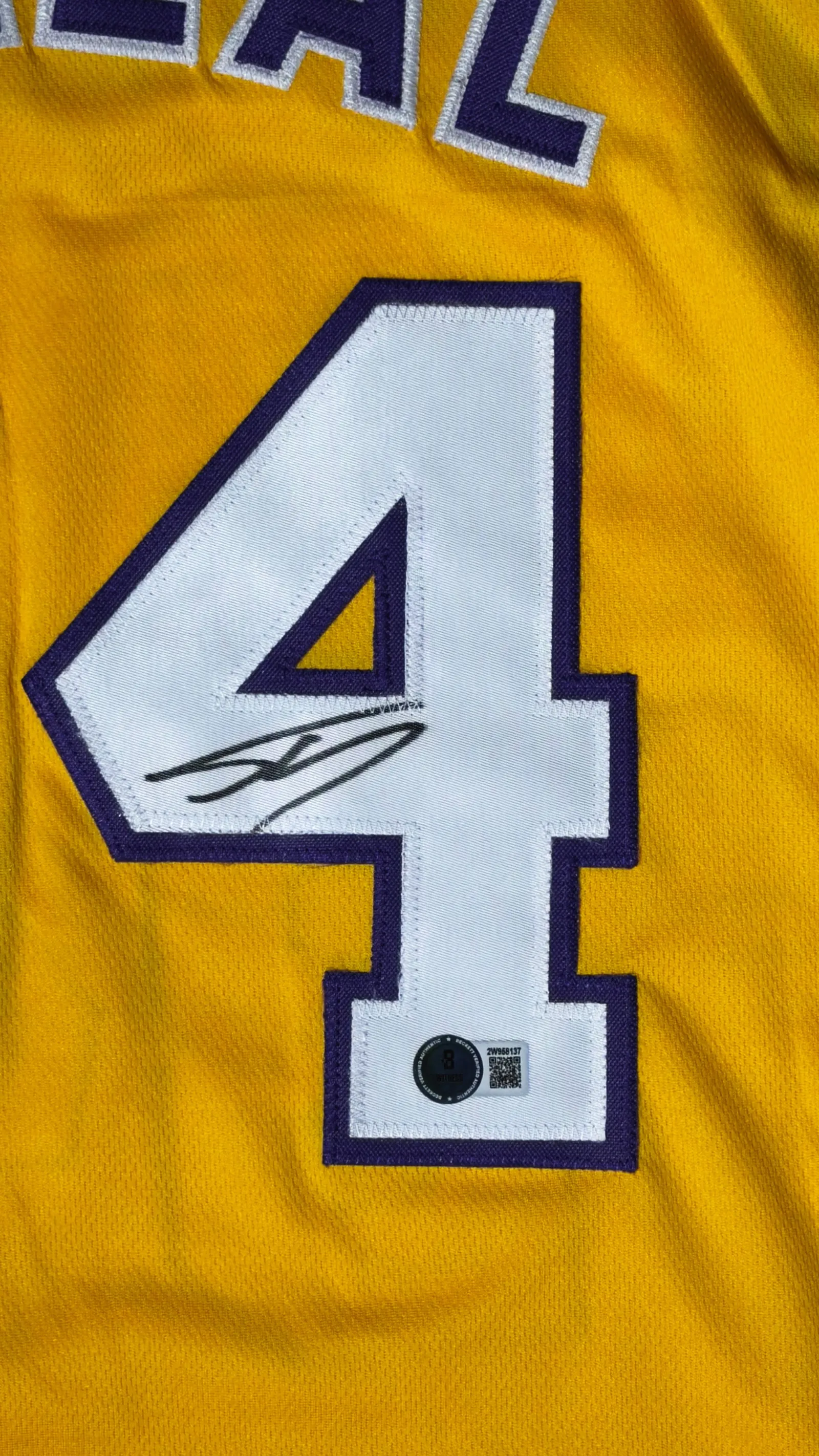Shaquille O’Neal autógrafo – jersey Los Angeles Lakers, Shaquille O'Neal