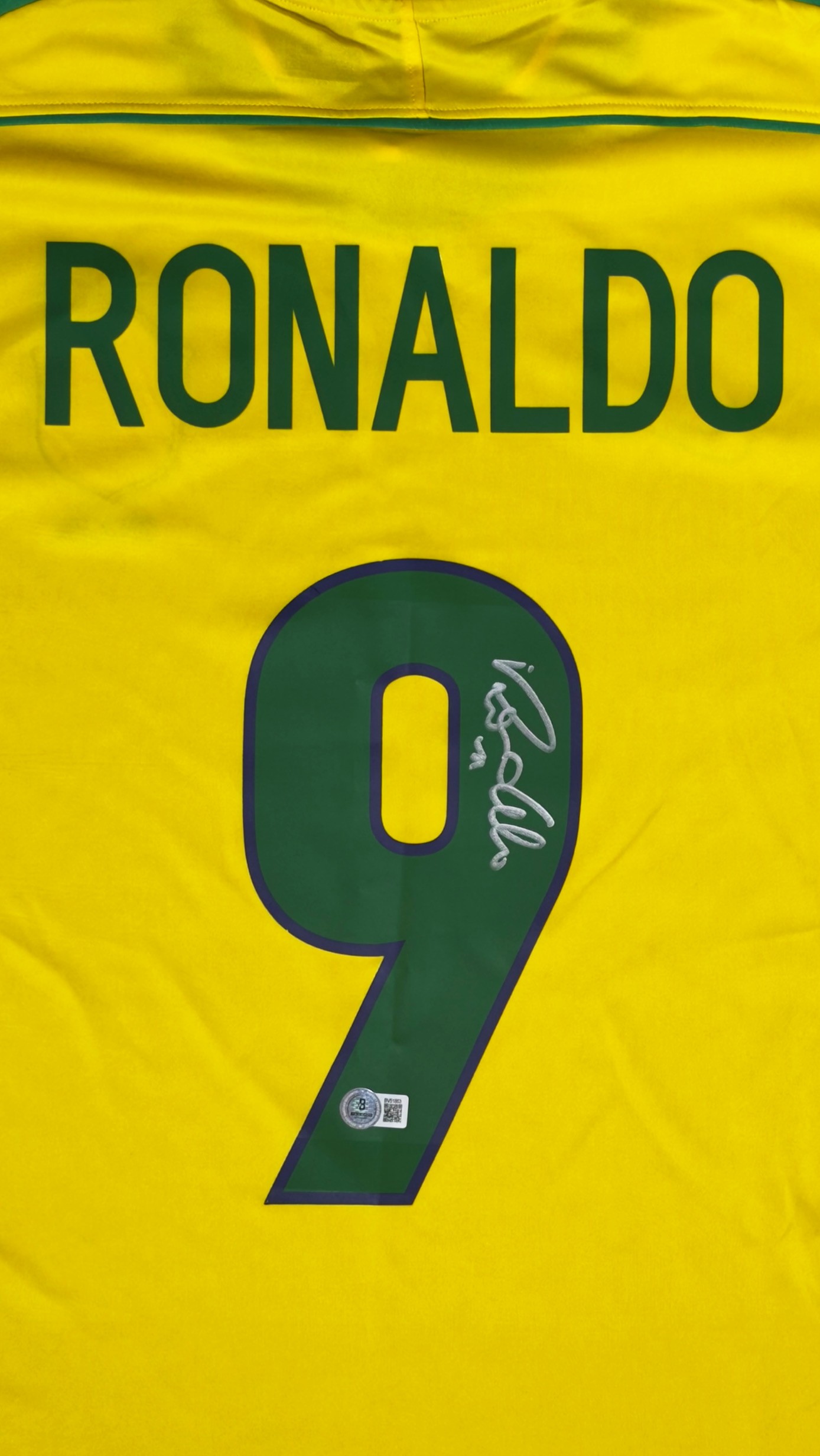 Ronaldo Fenômeno autógrafo – camisa Brasil 1998, Ronaldo Fenômeno