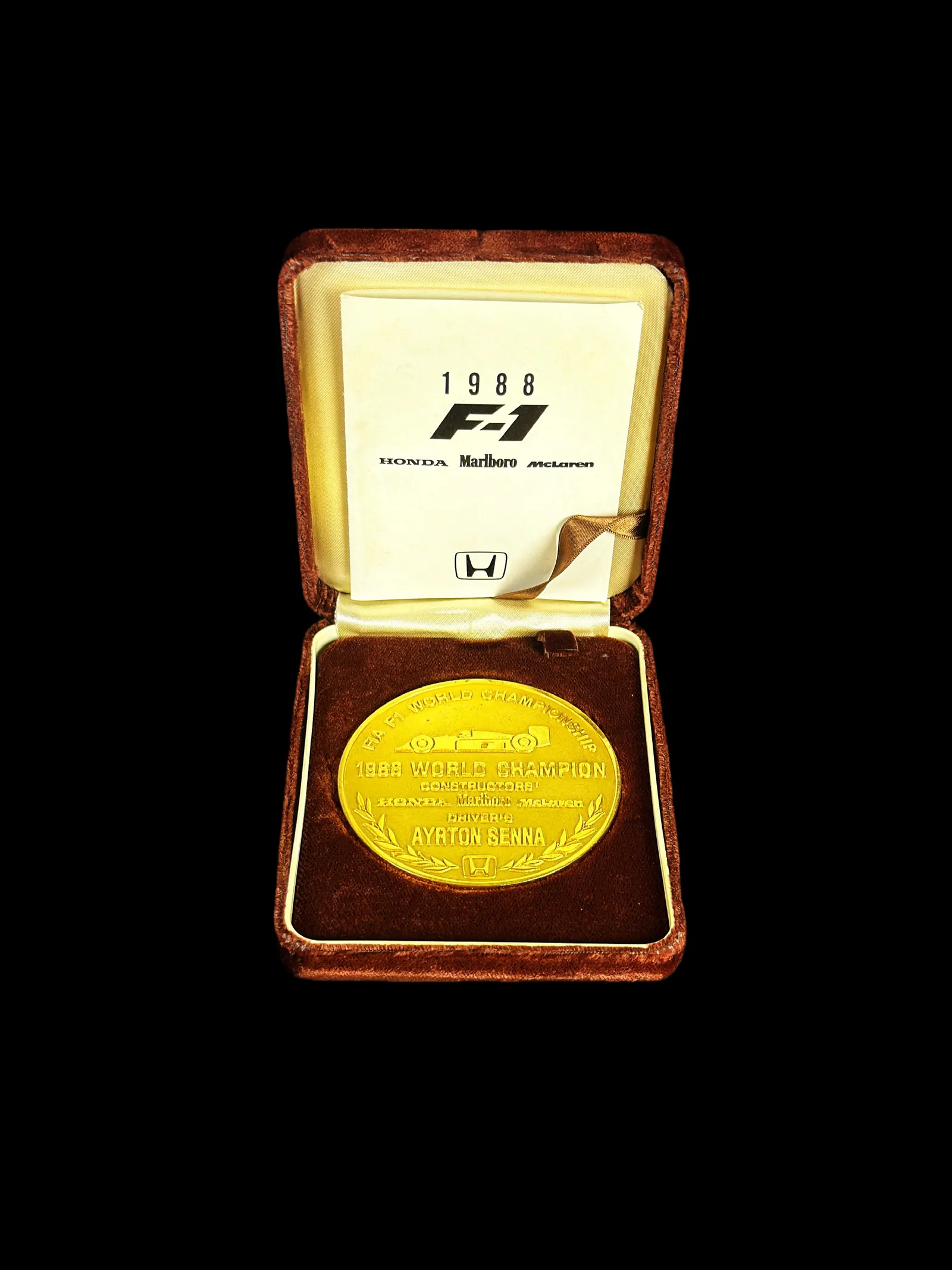 Medalha oficial FIA F1 World Championship – 1988, Ayrton Senna