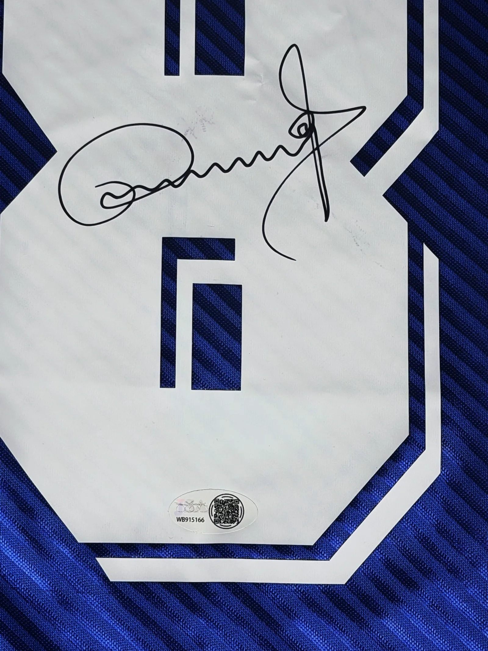 Dunga autógrafo – camisa azul da Seleção Brasileira, Dunga