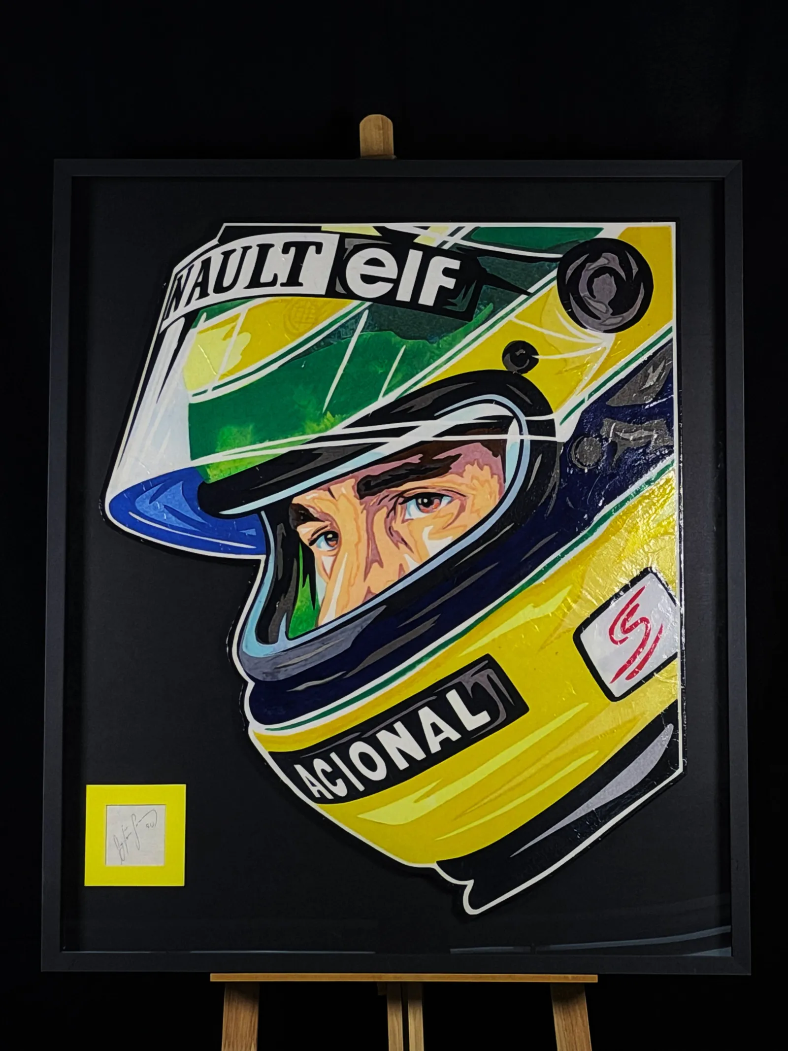 Ayrton Senna autógrafo – pintura Senna, Ayrton Senna