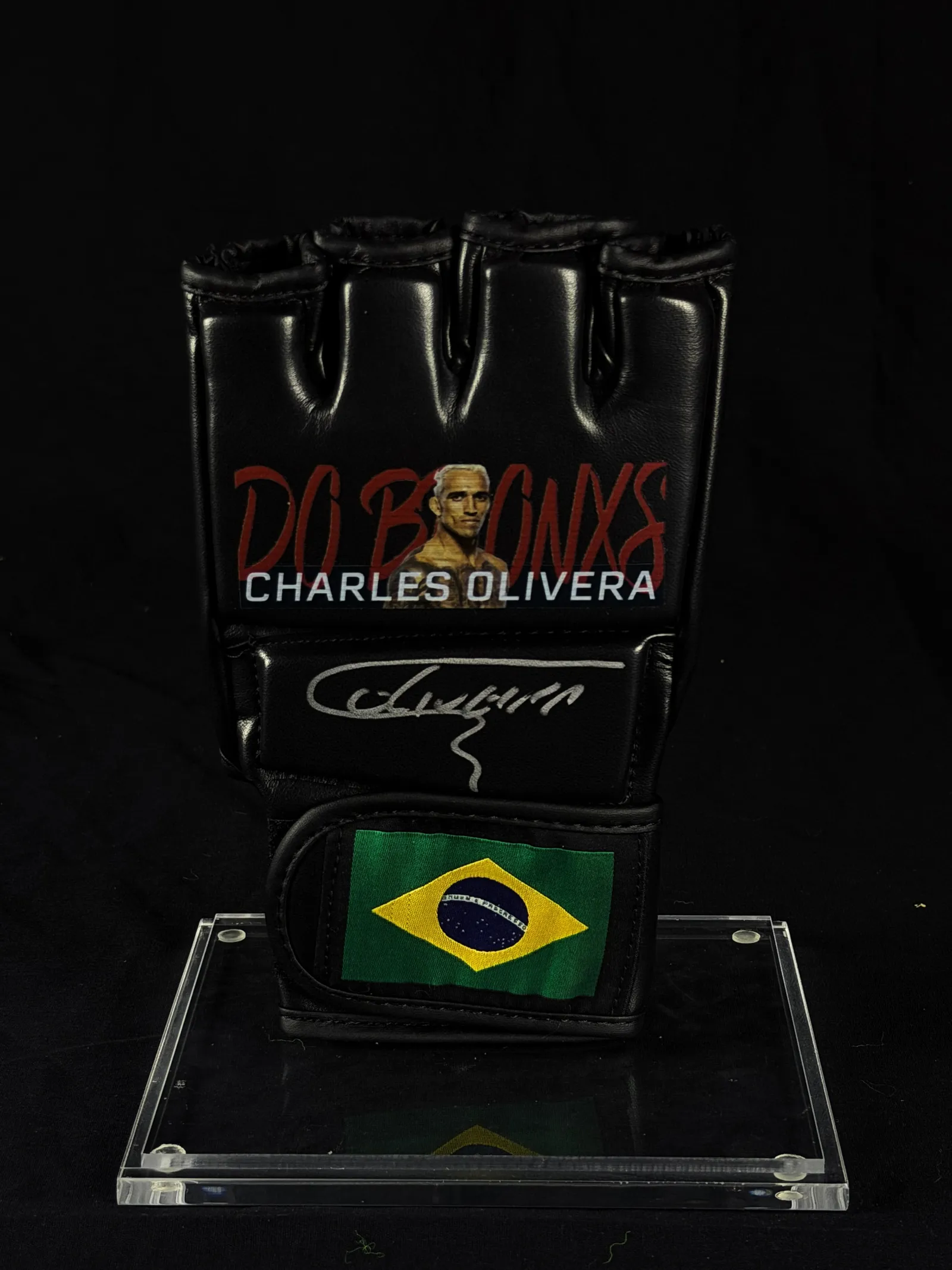 Charles "Do Bronx" Oliveira autógrafo – luva de MMA, Charles Oliveira