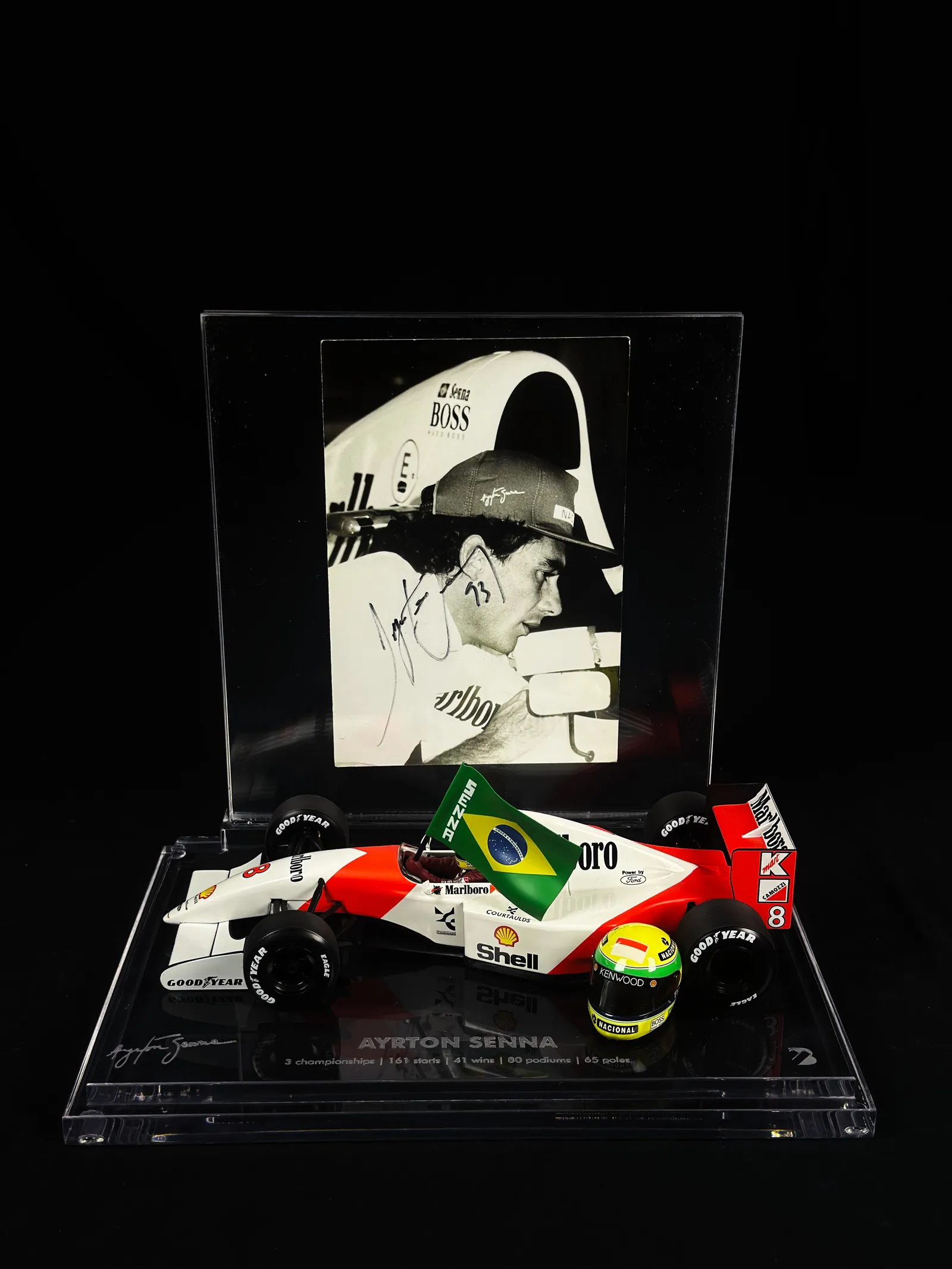 Ayrton Senna autógrafo – fotografia assinada datada de 1993, Ayrton Senna