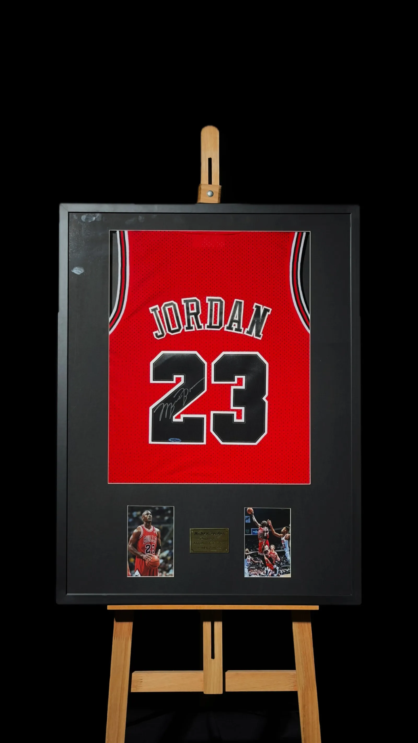 Michael Jordan autógrafo – quadro jersey Bulls 23, Michael Jordan