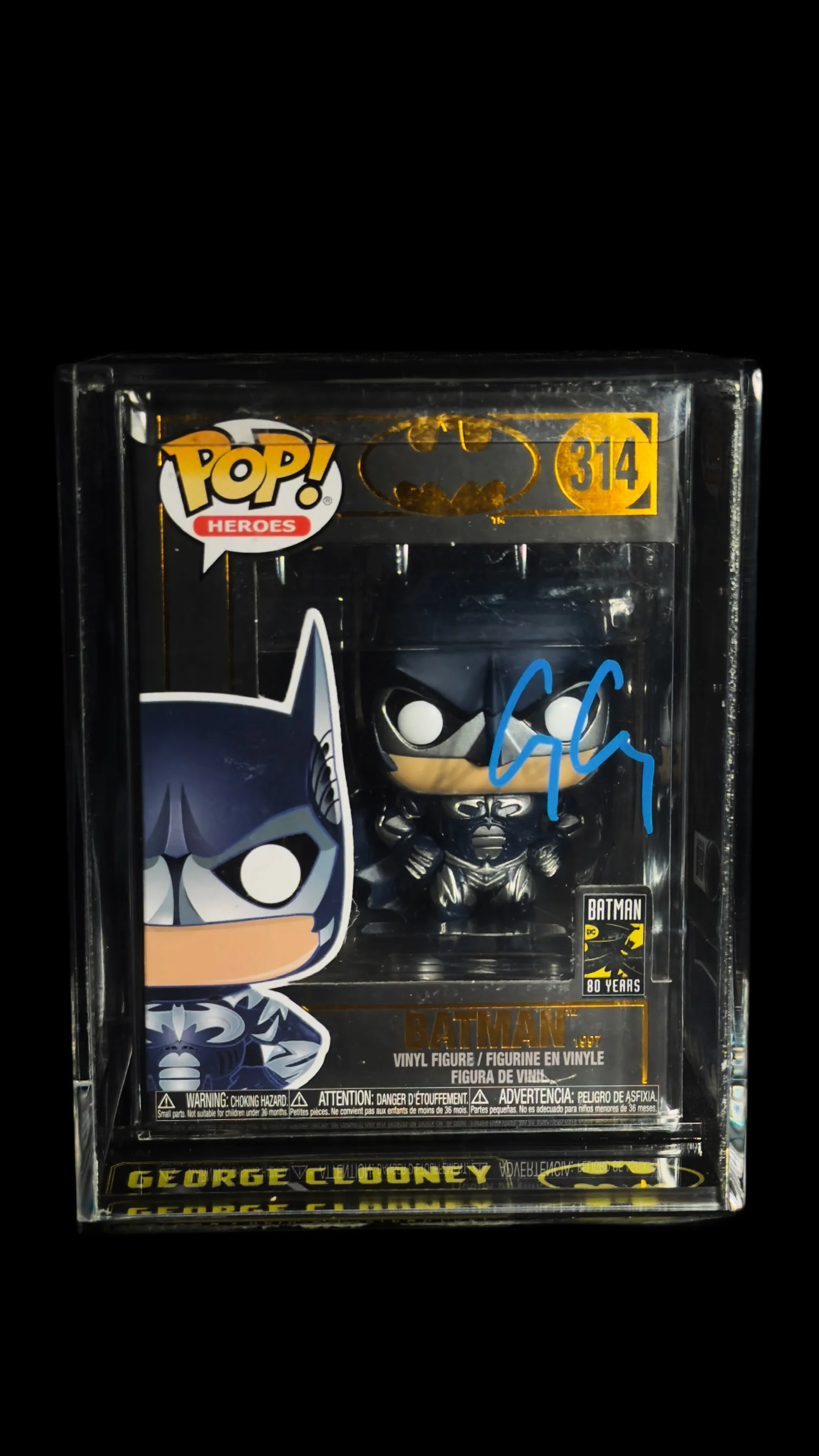 George Clooney autógrafo – Funko "Batman" 314, George Clooney