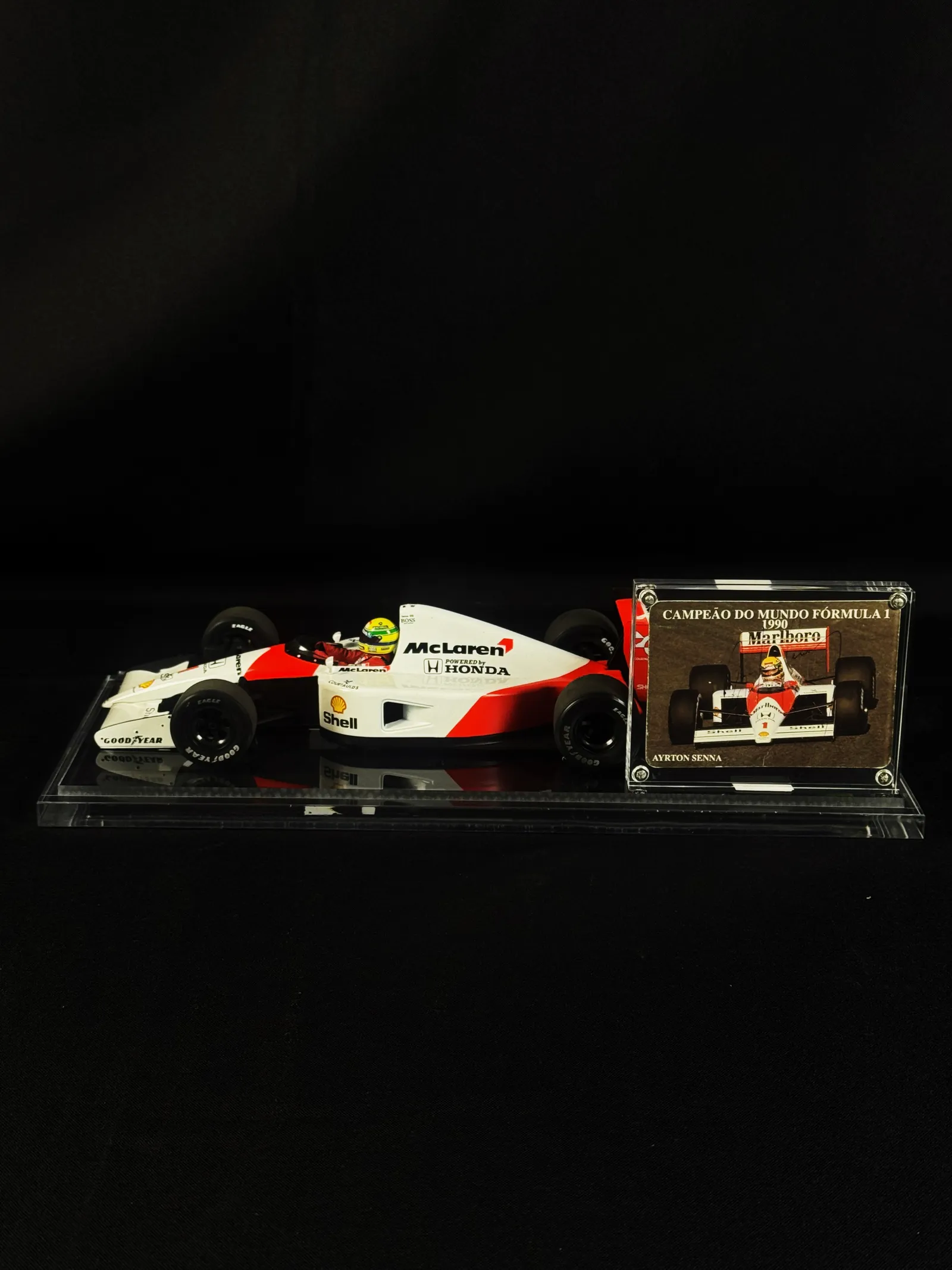 Ayrton Senna autógrafo – card, Ayrton Senna