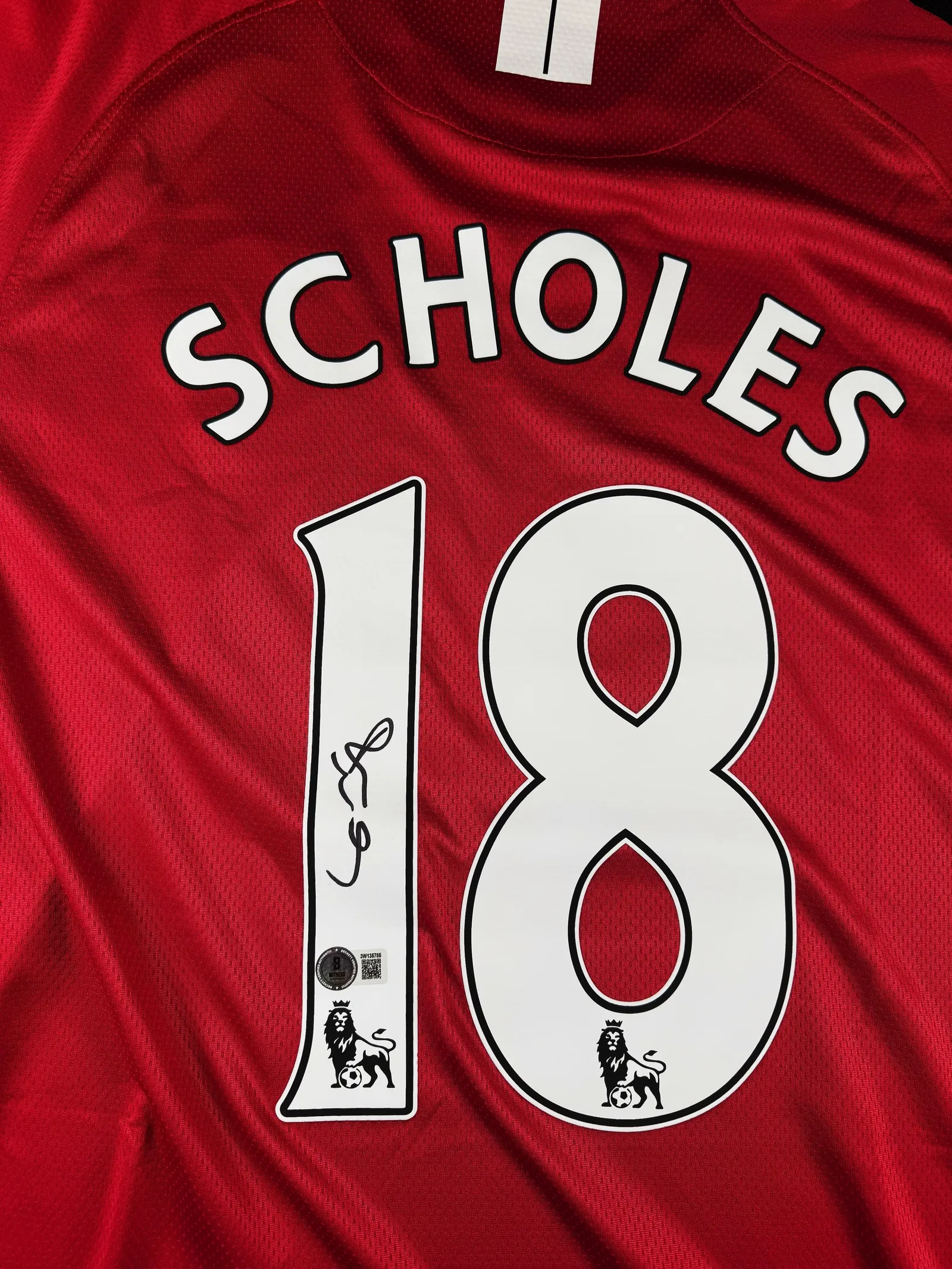 Paul Scholes autógrafo – camisa Manchester, Paul Scholes
