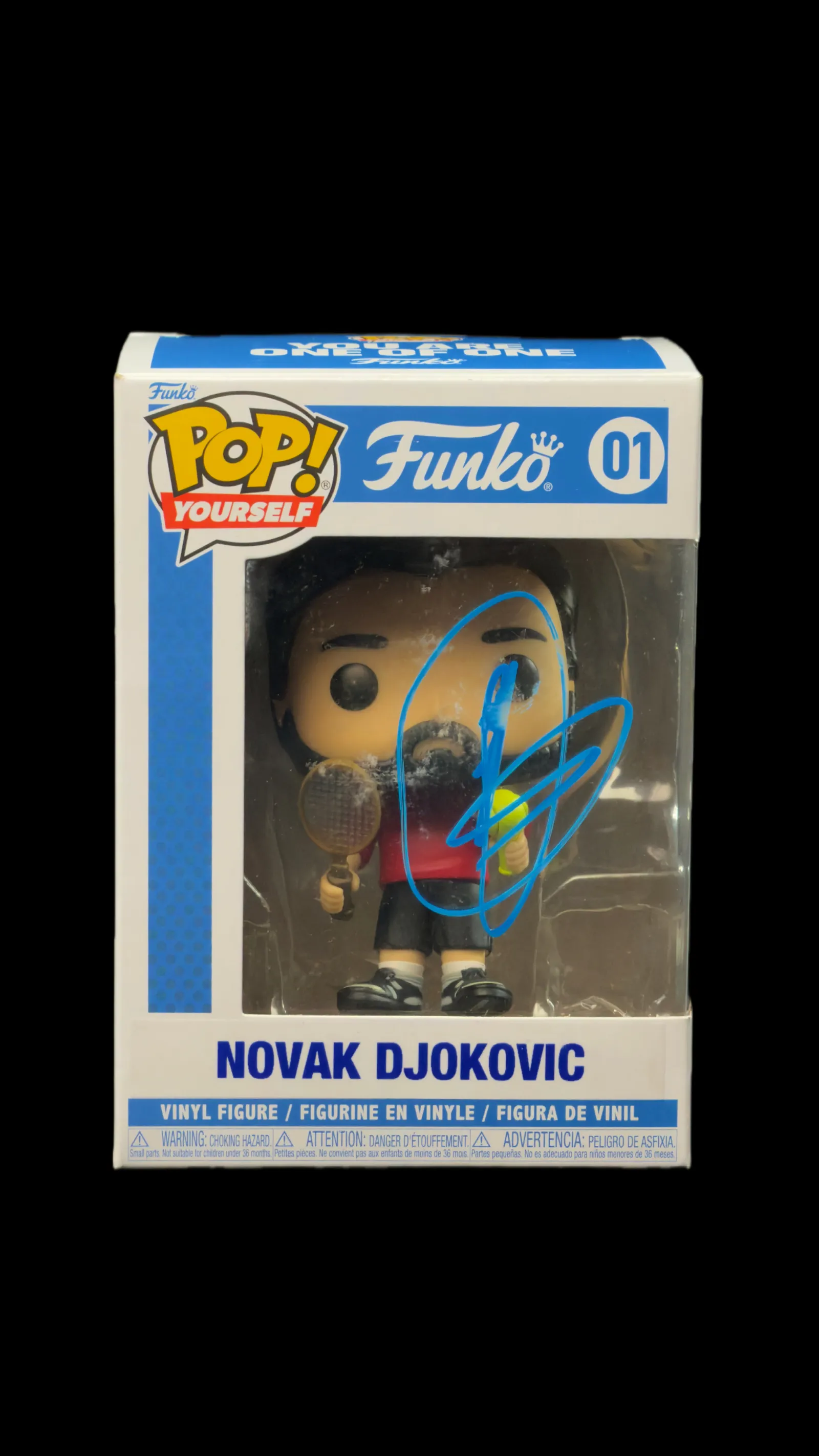 Novak Djokovic autógrafo – Funko Pop, Novak Djokovic