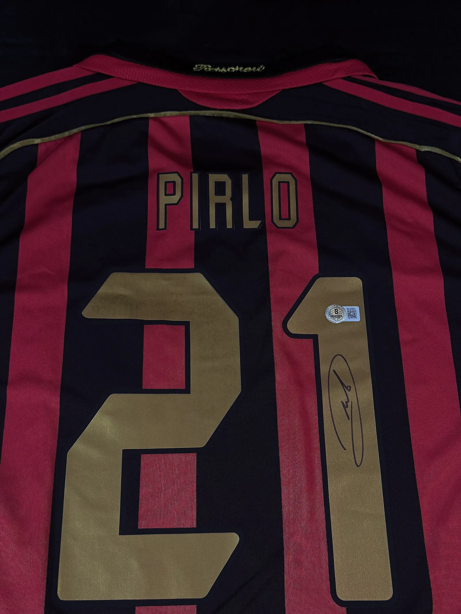 Andrea Pirlo autógrafo – camiseta do Milan, Andrea Pirlo