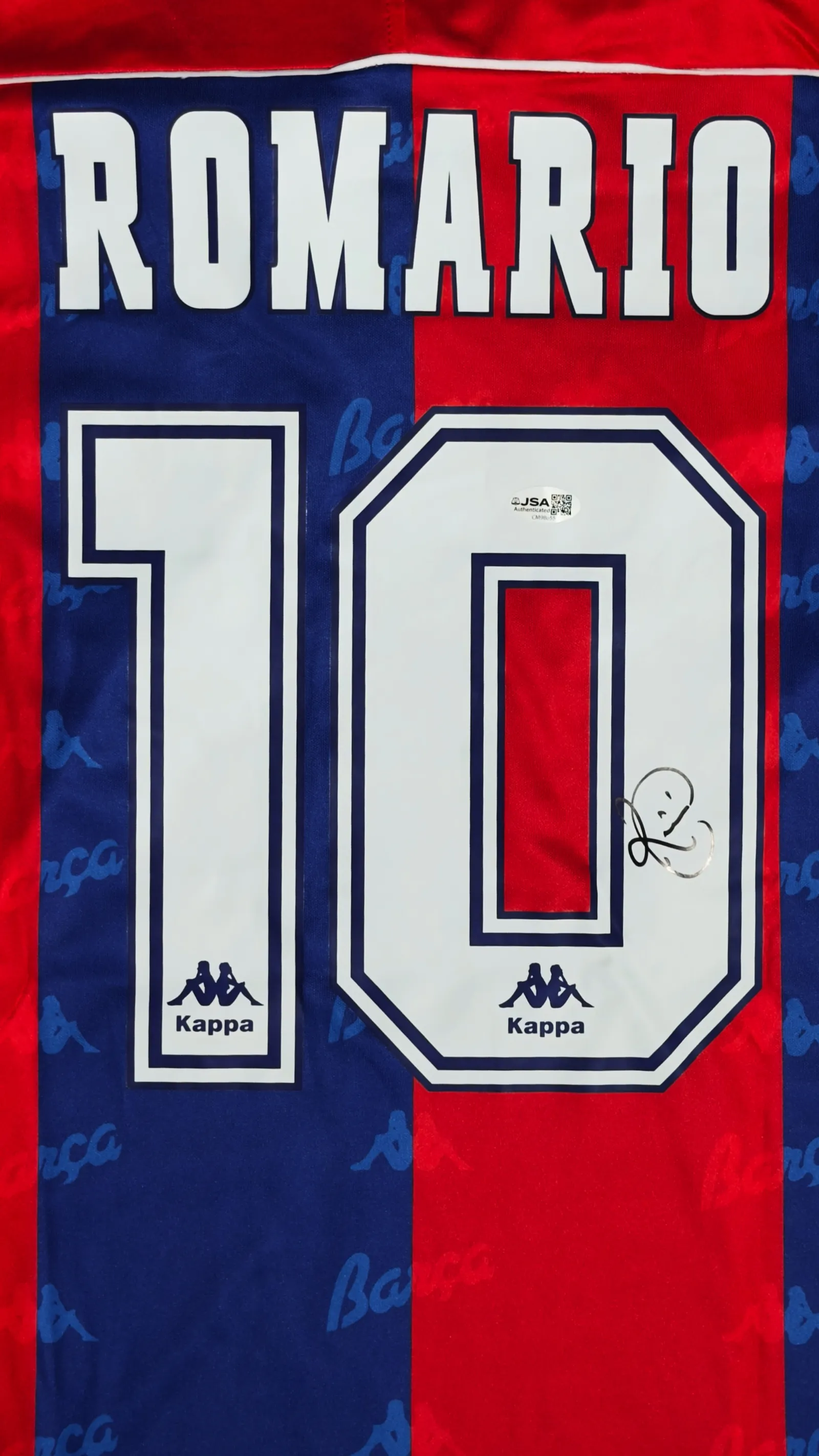 Romário autógrafo – Camisa Barcelona, Romário