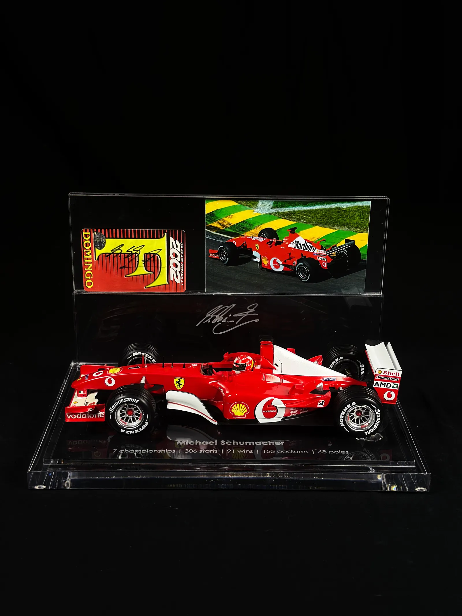 Michael Schumacher autógrafo – ingresso GP Brasil 2002, Michael Schumacher