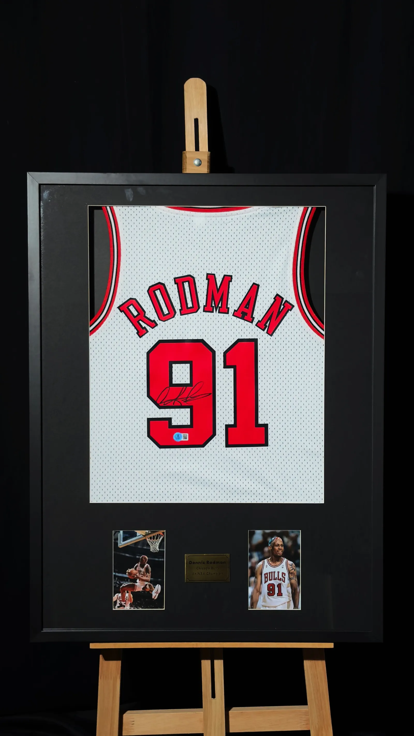 Dennis Rodman autógrafo – jersey Chicago Bulls 91, Dennis Rodman
