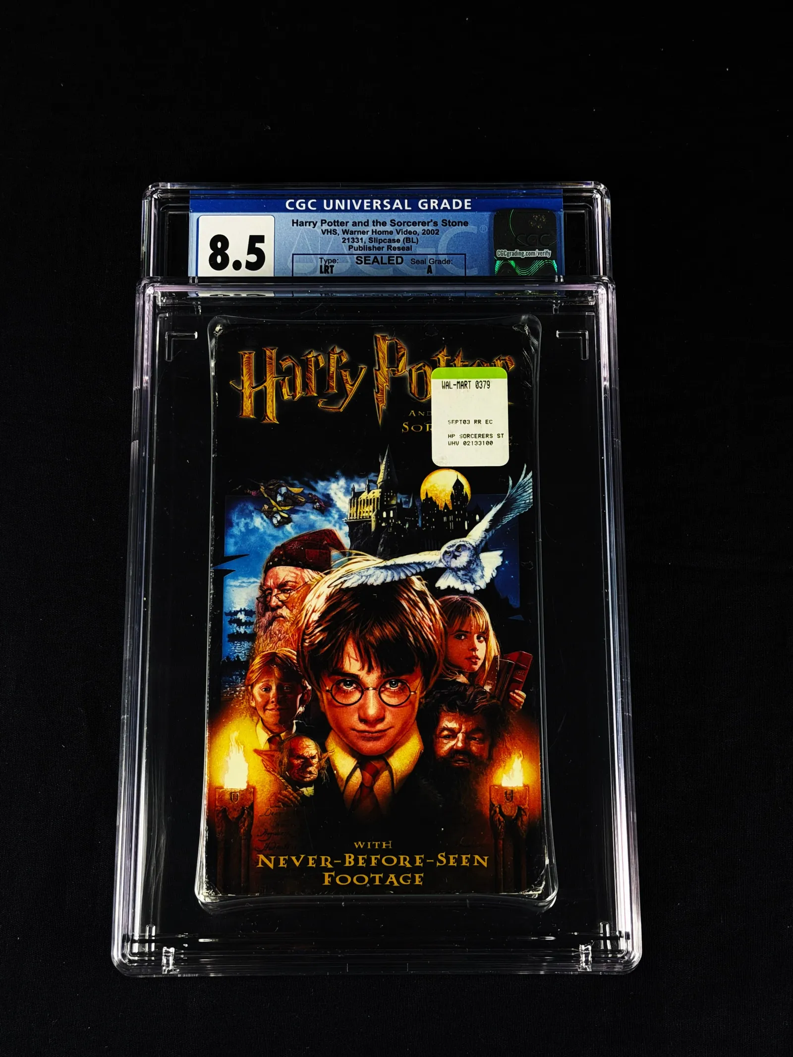 Harry Potter e a Pedra Filosofal (2002) – VHS lacrado, CGC 8.5, Harry Potter