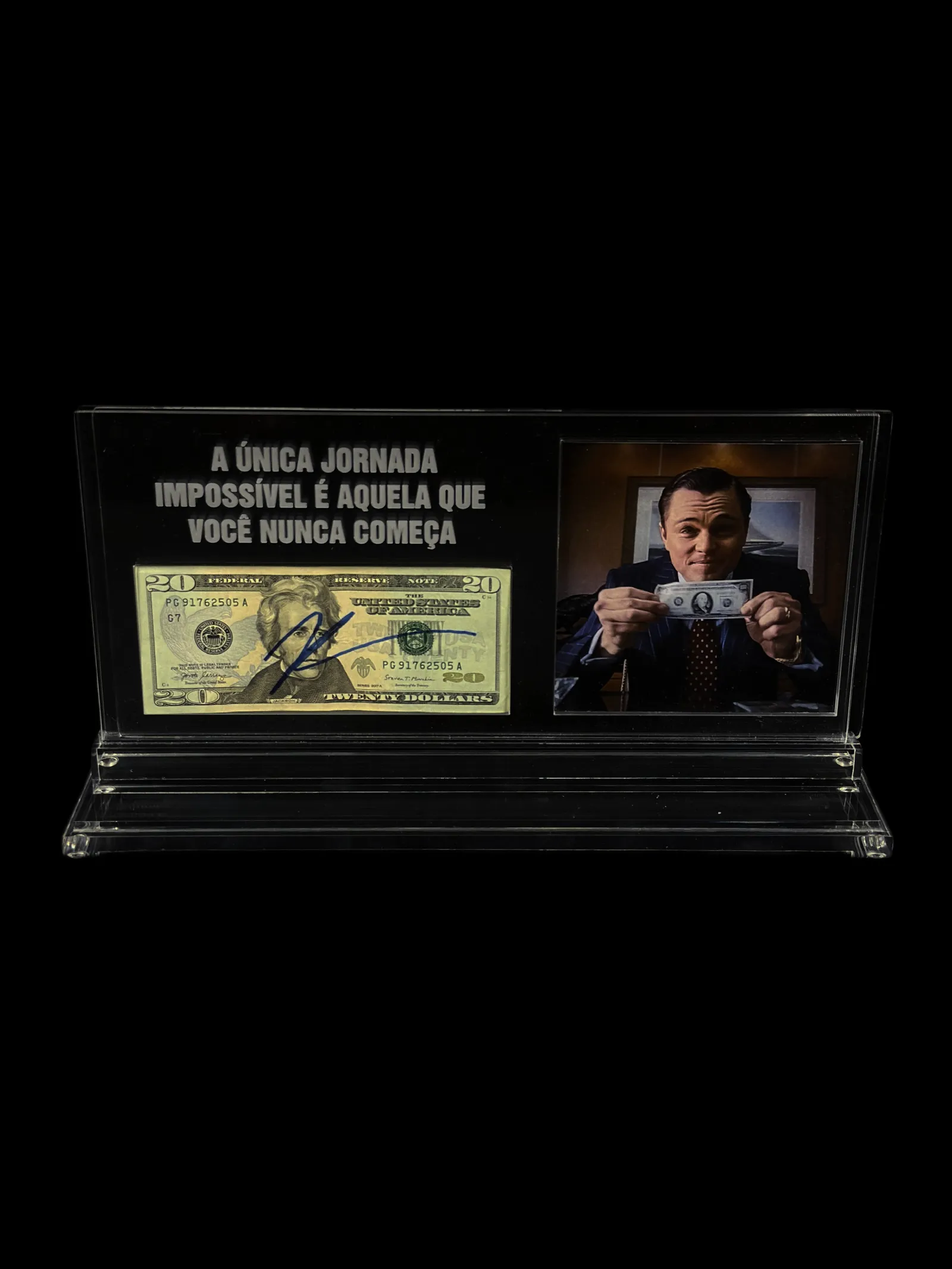 Jordan Belfort autógrafo – nota de 20 dólares, Jordan Belfort