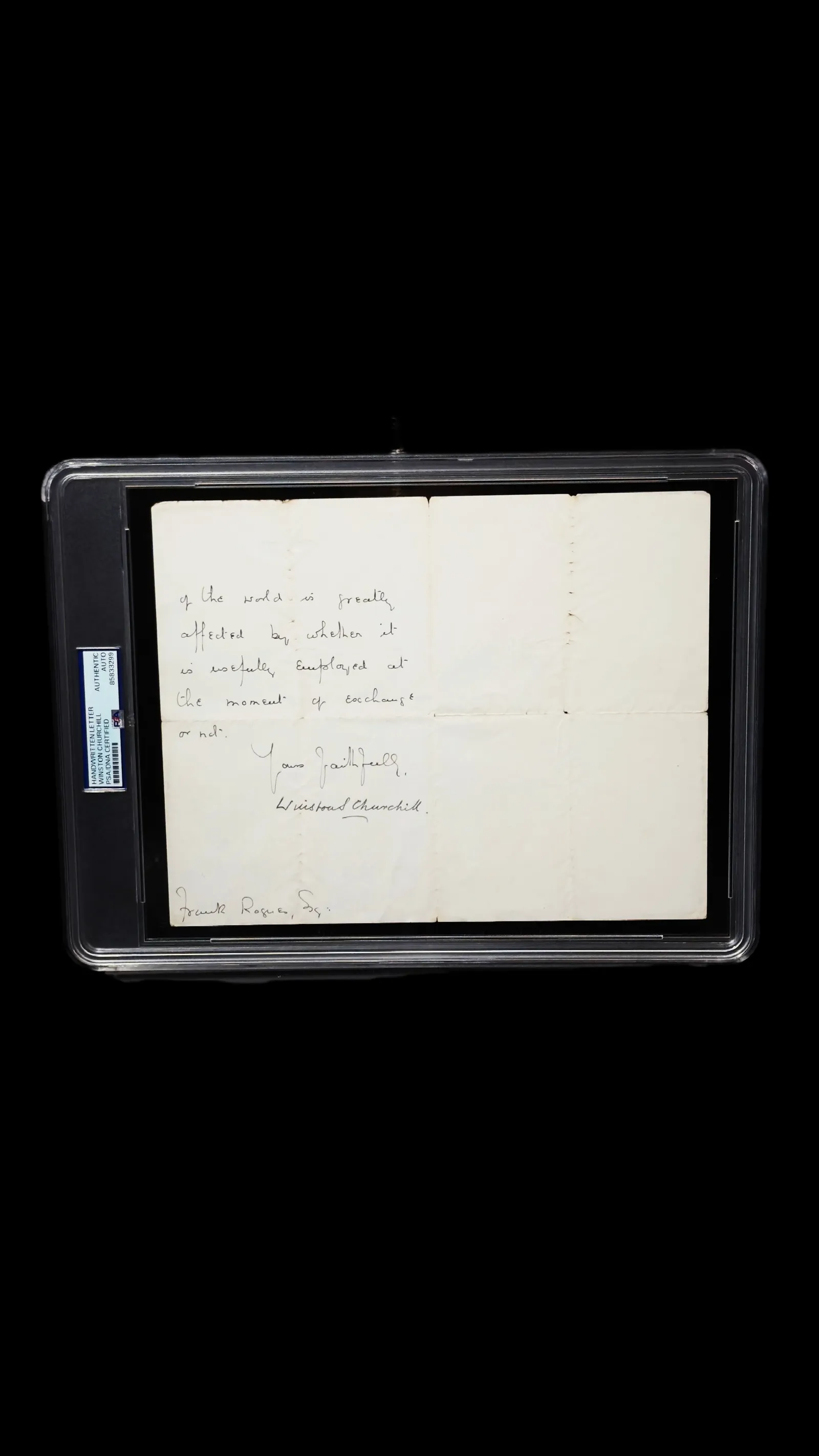 Winston Churchill autógrafo – carta manuscrita 1904, Winston Churchill