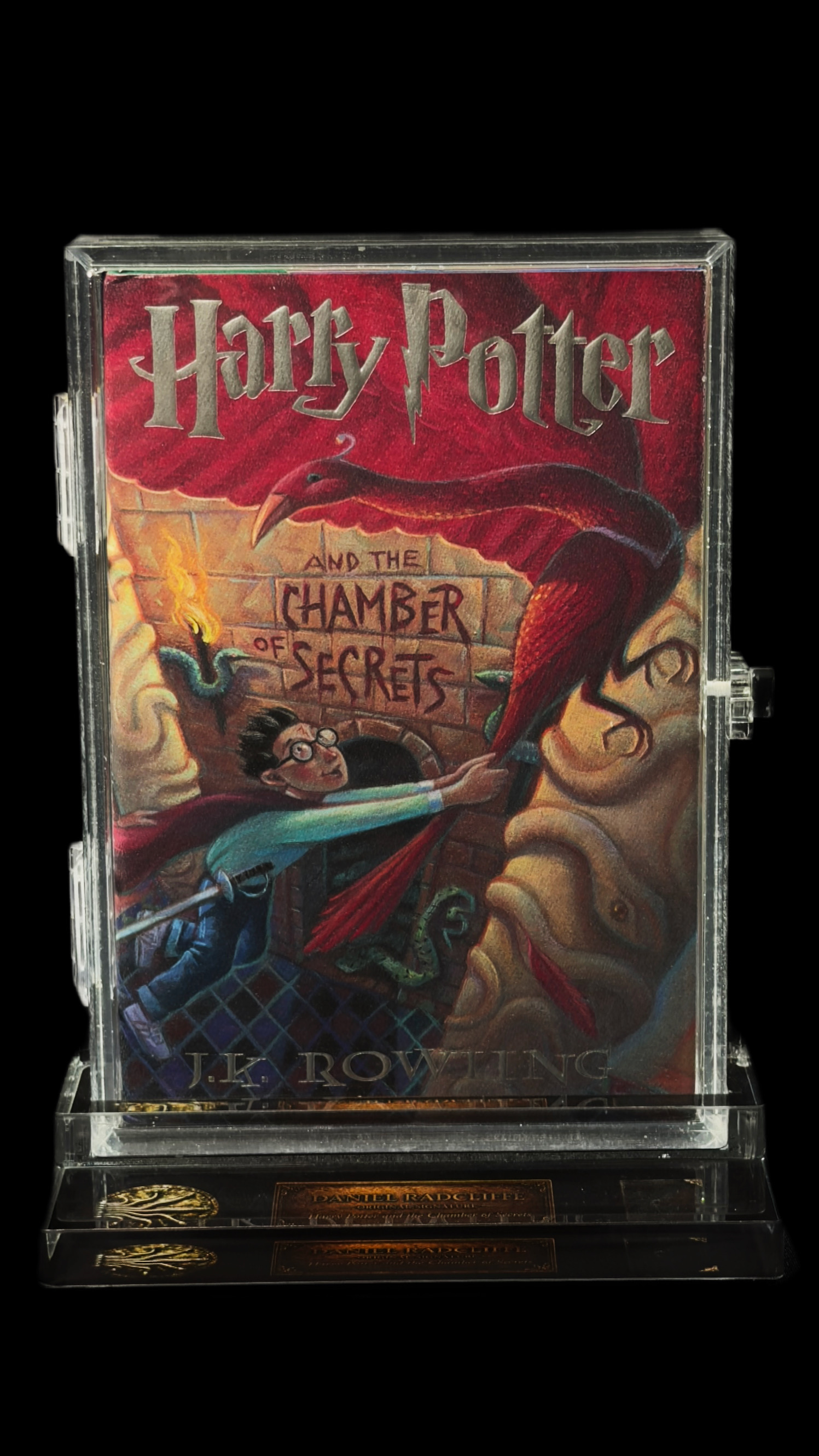 Daniel Radcliffe autógrafo – Livro Harry Potter e a Câmara Secreta, Daniel Radcliffe