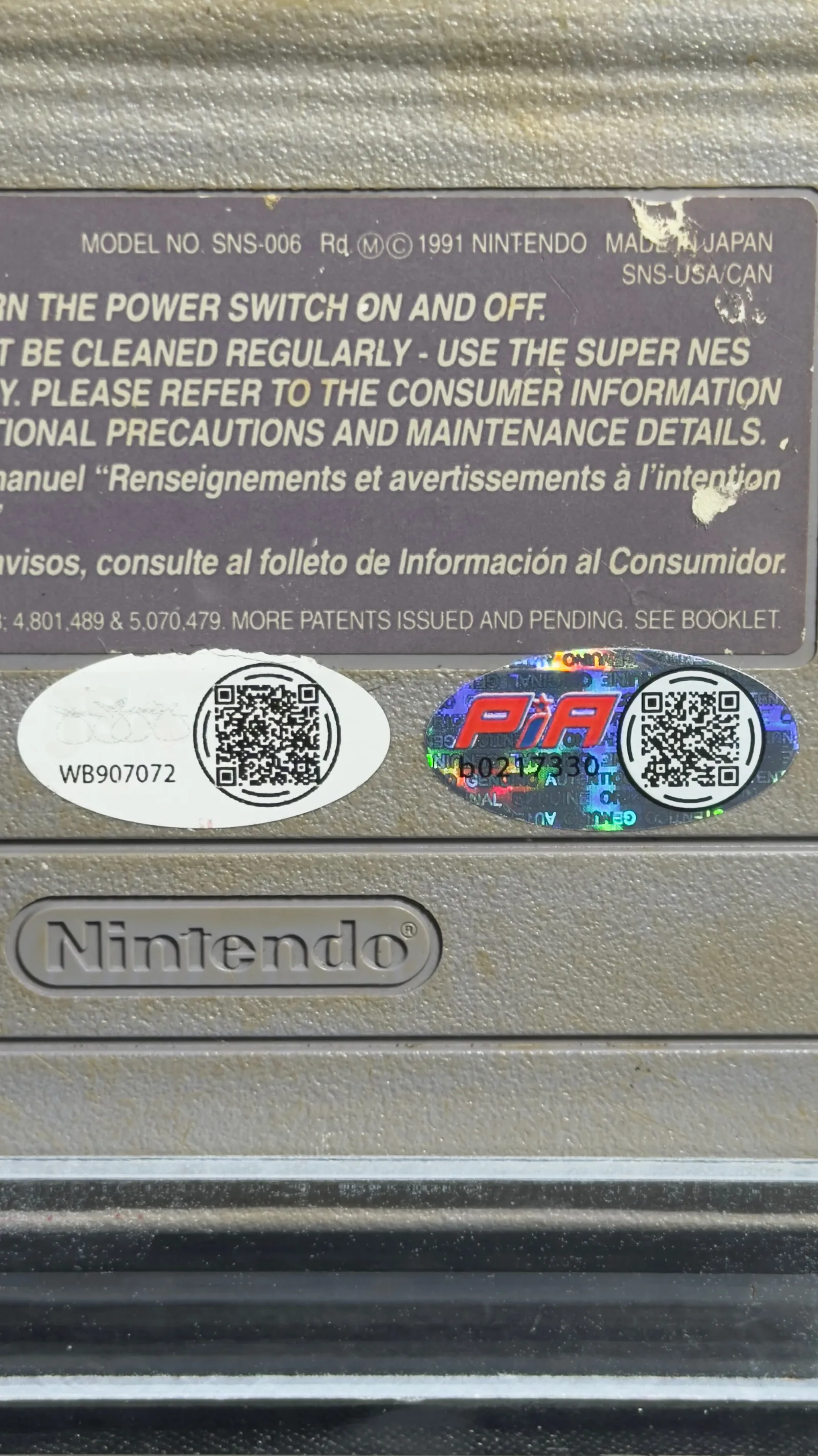 Dennis Rodman autógrafo – cartucho Super Nintendo Bulls vs Blazers, Dennis Rodman