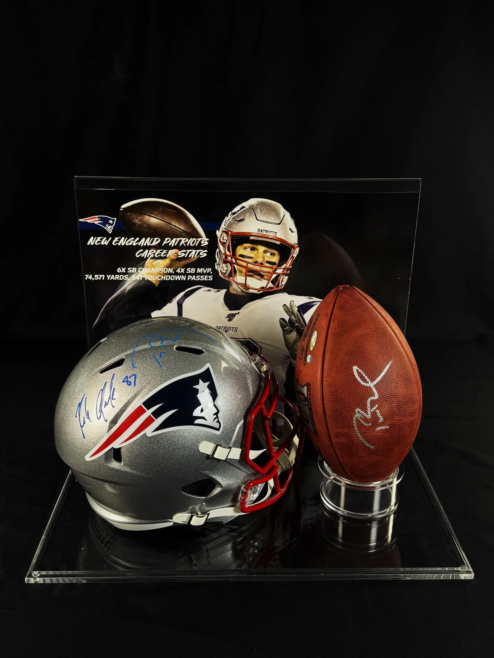Tom Brady autógrafo / Rob Gronkowski autógrafos, Tom Brady