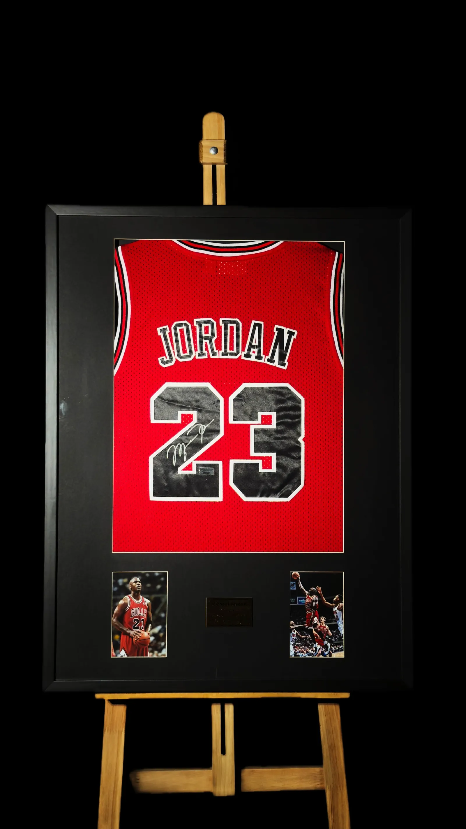 Michael Jordan autógrafo – quadro jersey Chicago Bulls nº 23, Michael Jordan