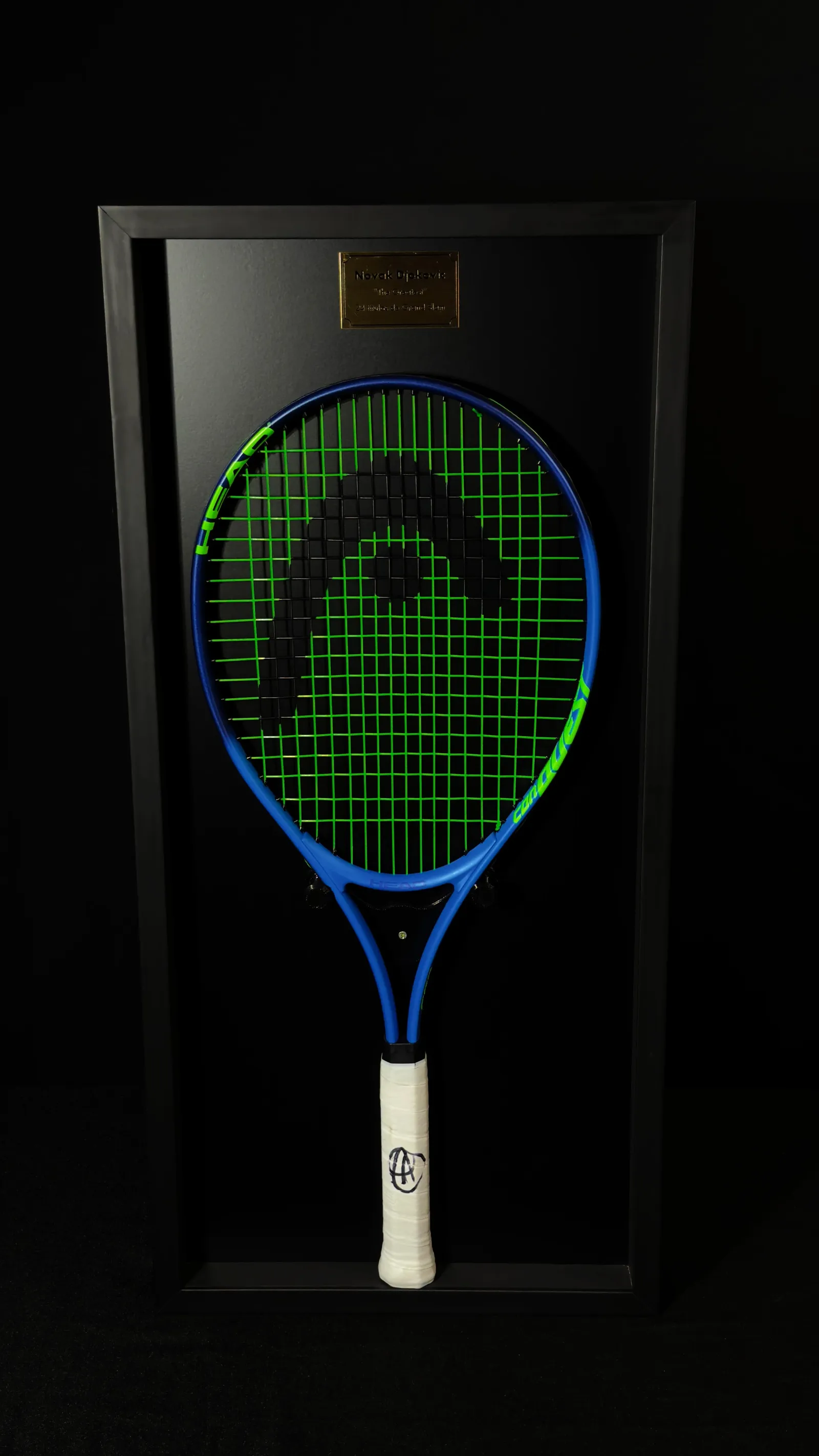 Novak Djokovic autógrafo – raquete Head, Novak Djokovic