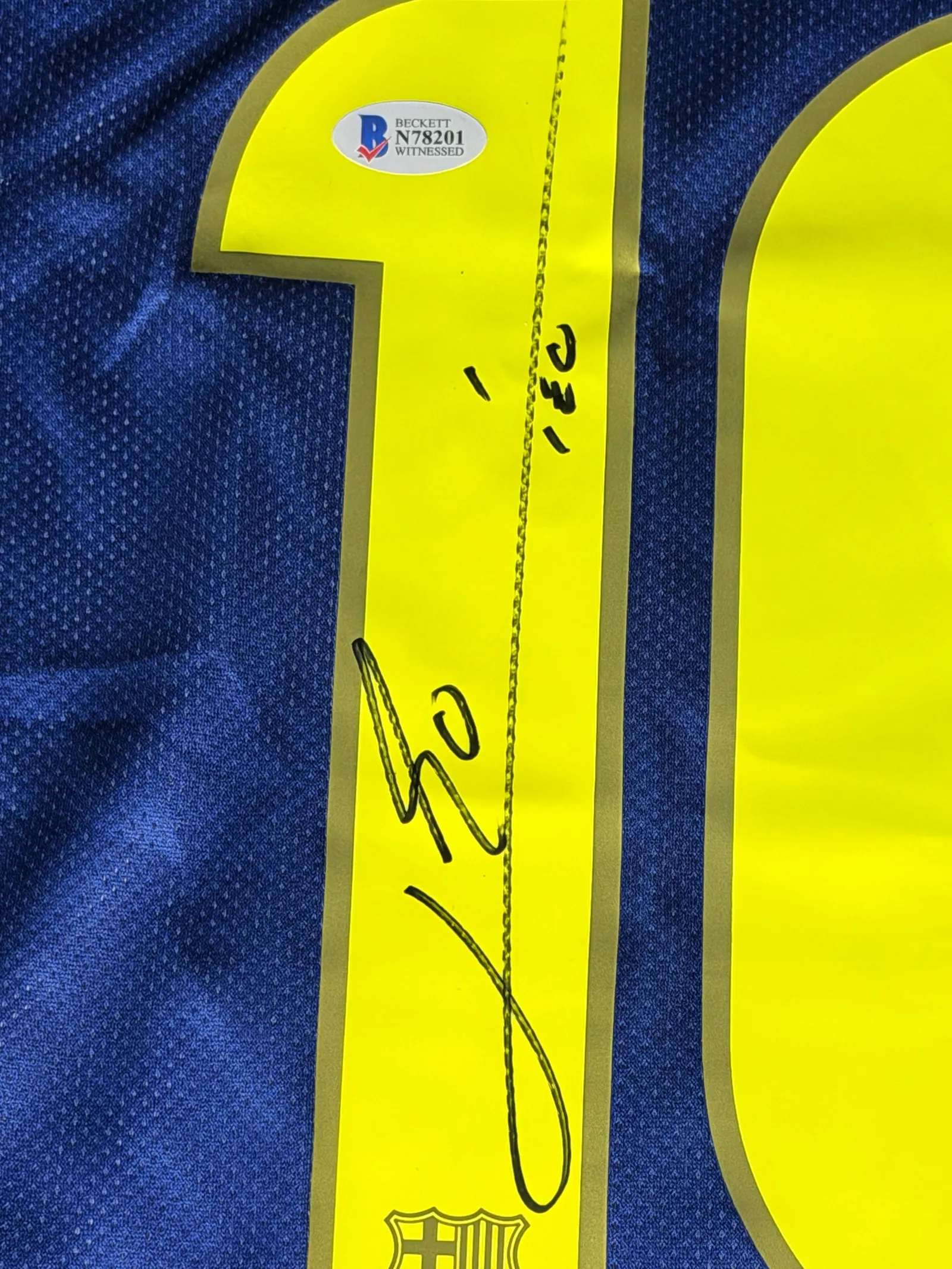 Lionel Messi autógrafo – camisa final Roma 2009, Barcelona vs Manchester United, Lionel Messi