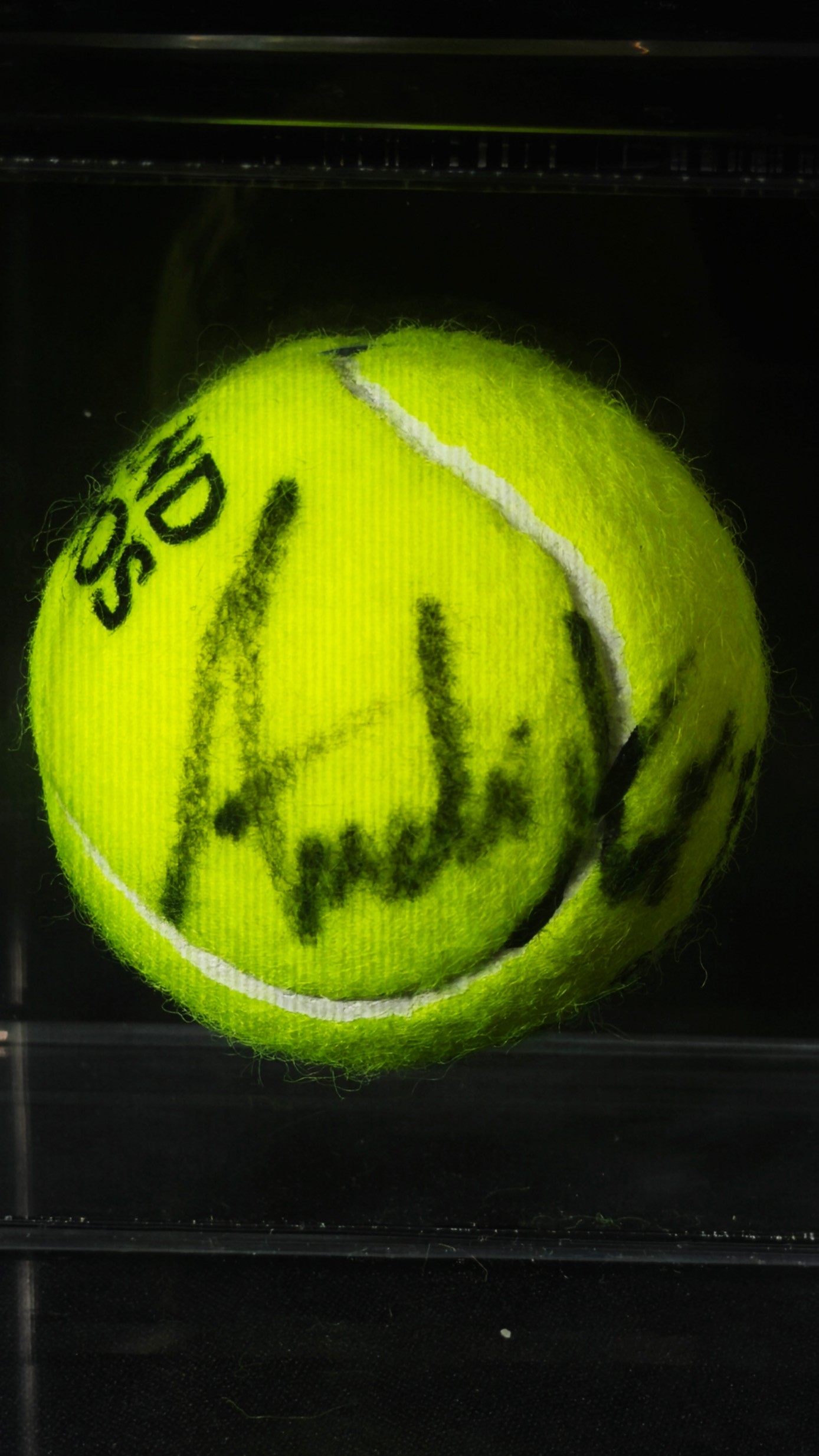 Andre Agassi autógrafo – bola de tênis, Andre Agassi
