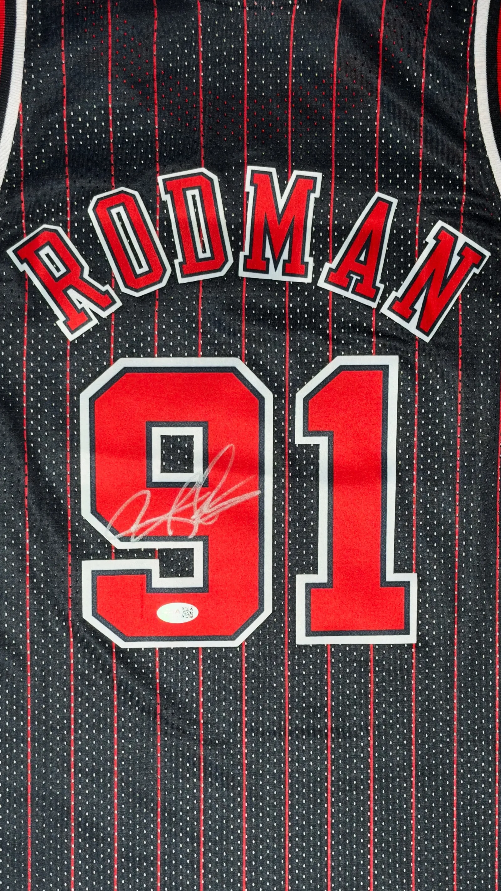 Dennis Rodman autógrafo – jersey do Chicago Bulls, Dennis Rodman