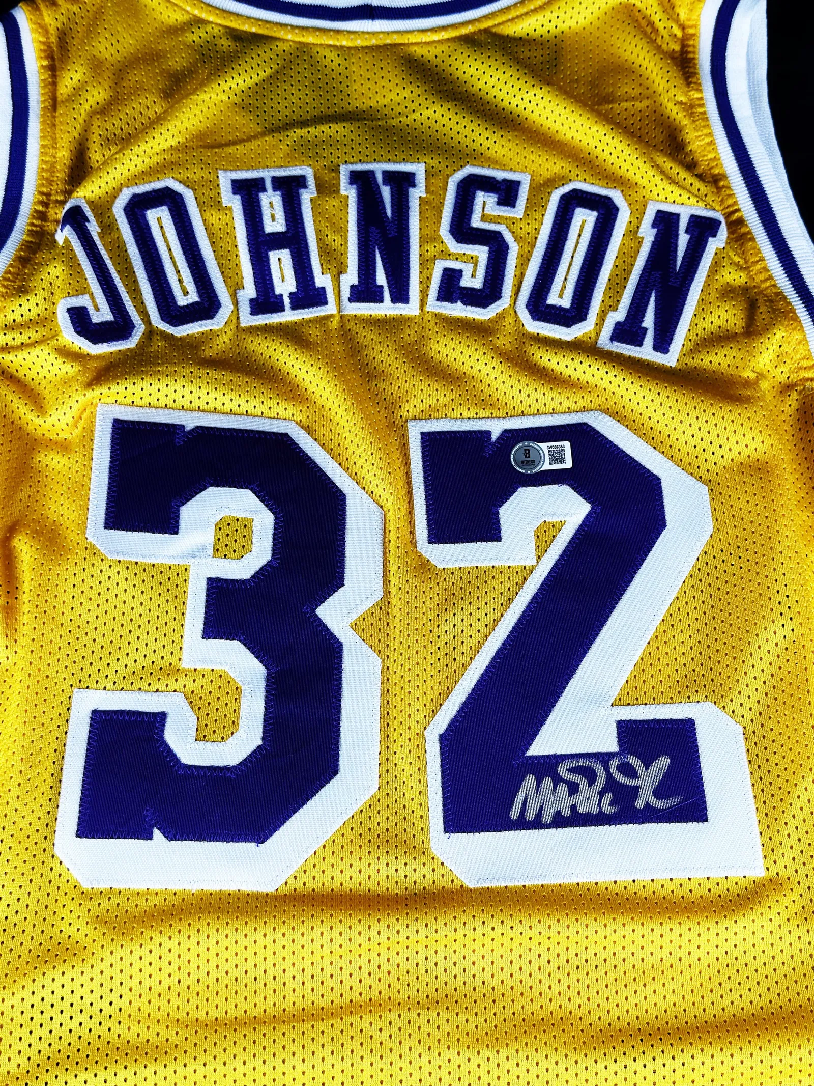 Magic Johnson autógrafo – camisa de basquetebol Lakers, Magic Johnson