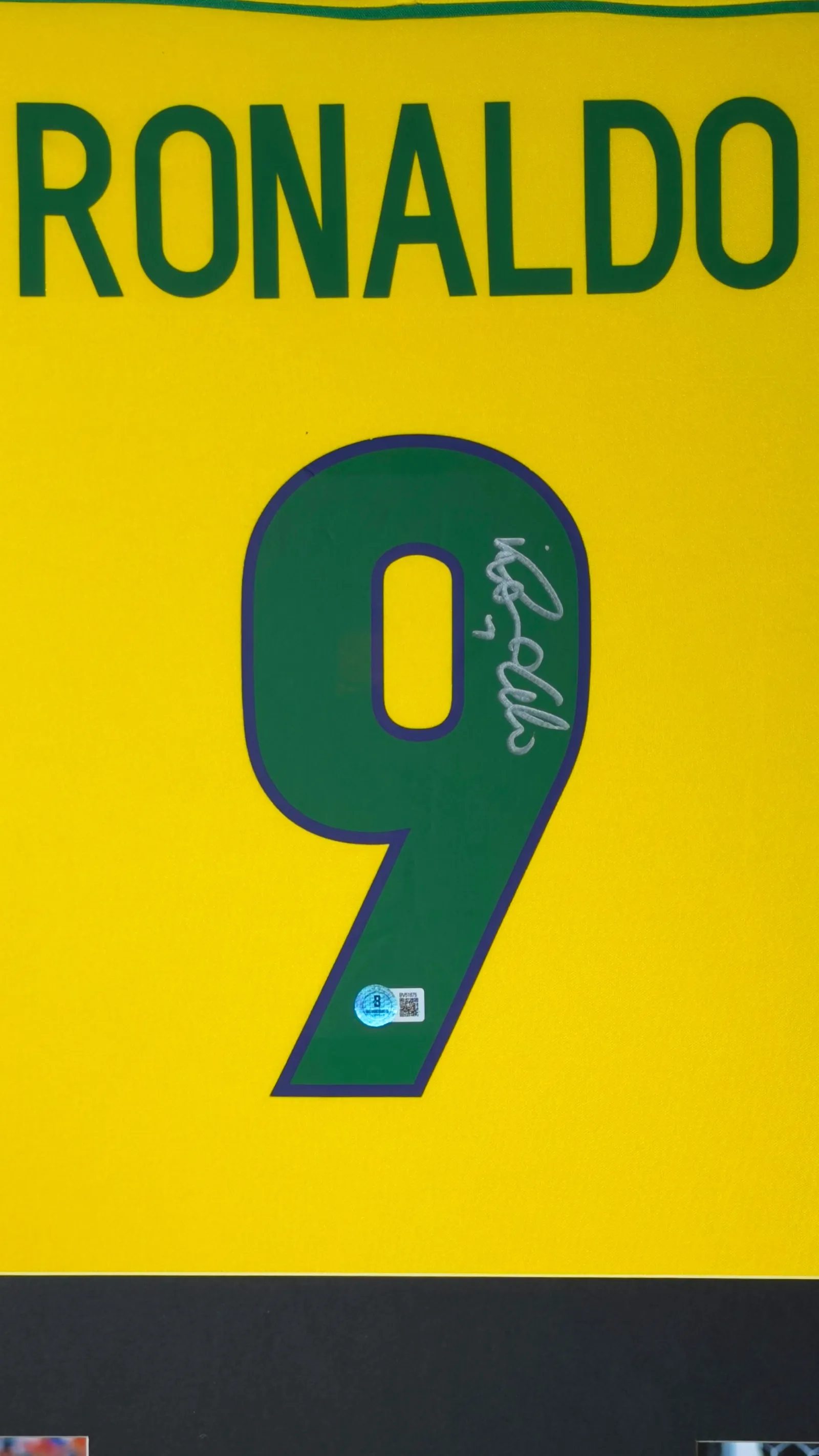 Ronaldo Fenômeno autógrafo – camisa Brasil, Ronaldo Fenômeno