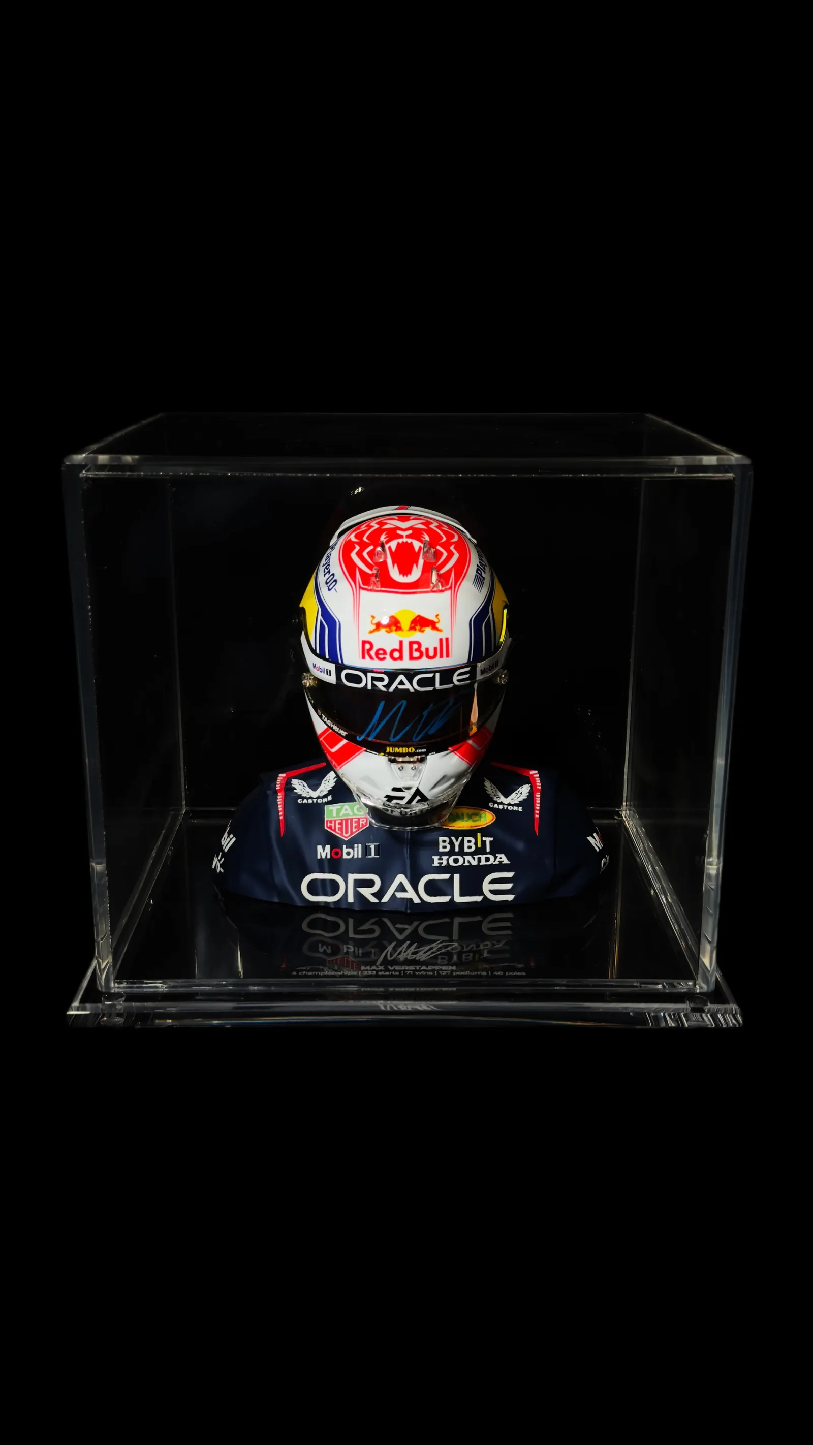 Max Verstappen – capacete Red Bull Racing autografado, Max Verstappen