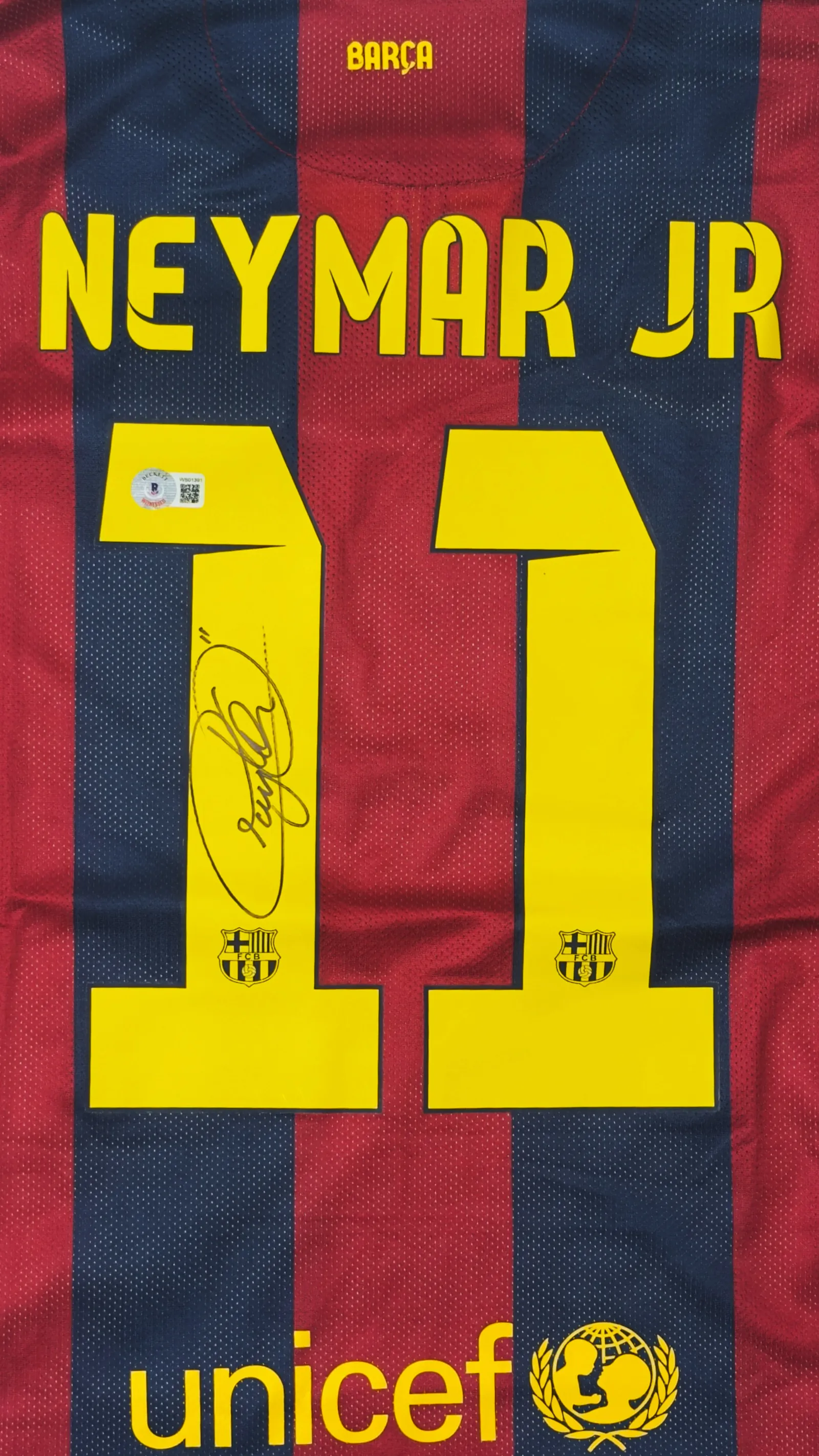 Neymar Jr autógrafo – Camisa Barcelona Final Champions League 2015, Neymar Jr