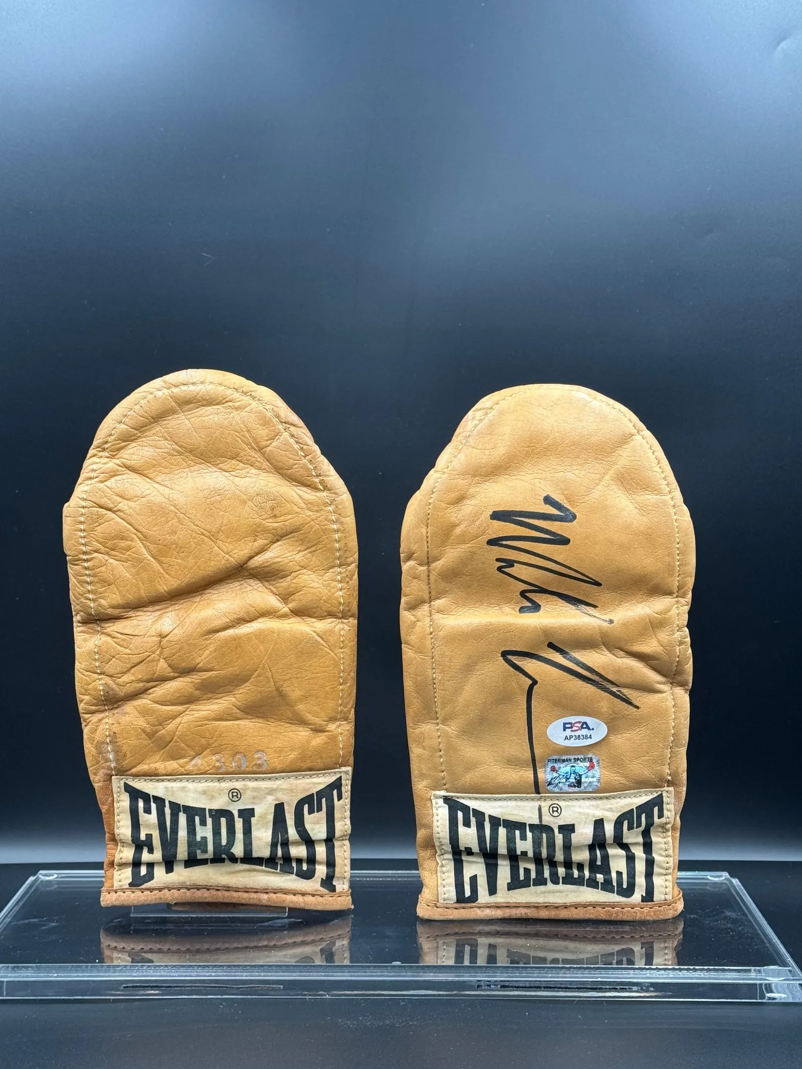 Mike Tyson autógrafo – luva vintage de boxe Everlast, Mike Tyson