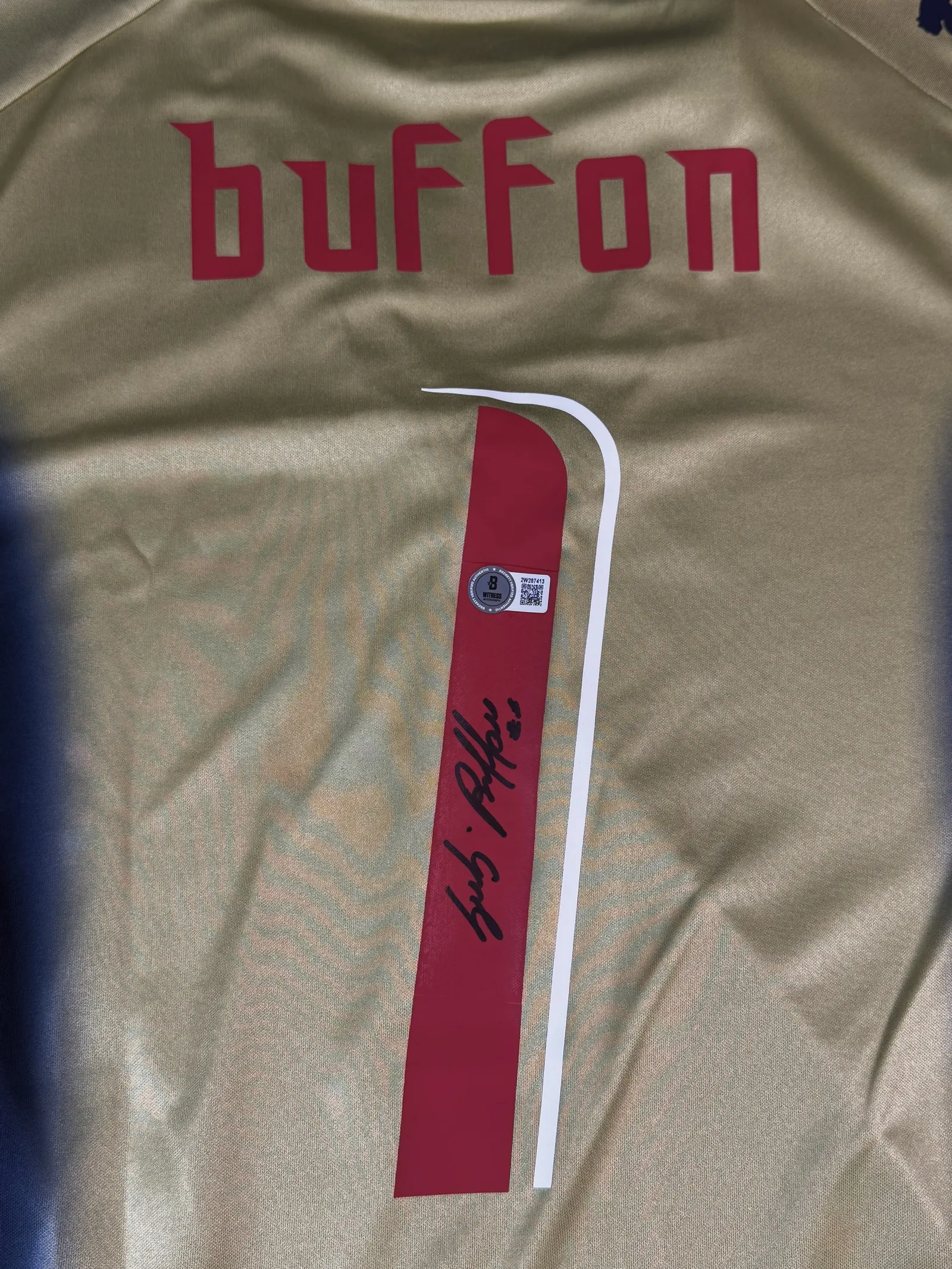 Buffon autógrafo – camisa da Seleção da Itália, Gianluigi Buffon