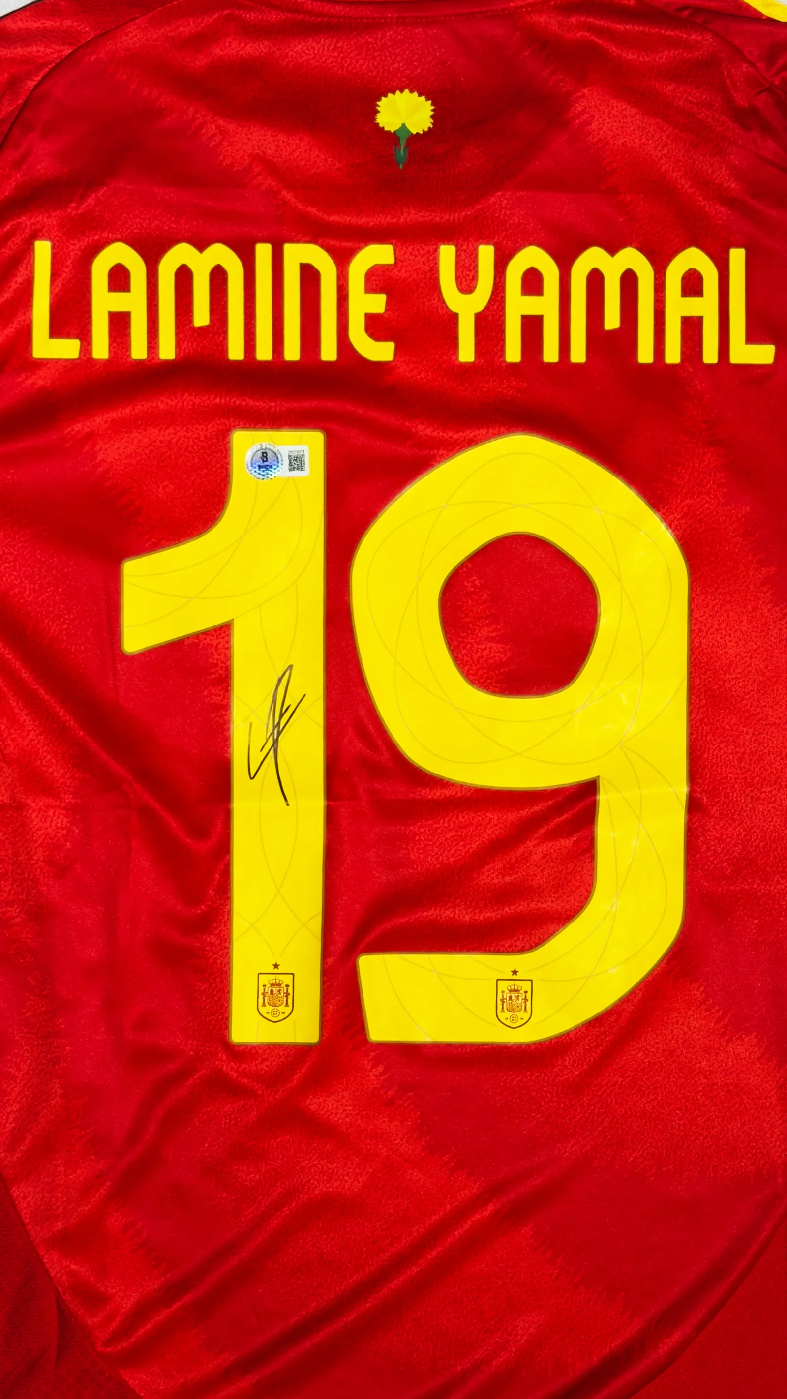Lamine Yamal autógrafo – Camisa Espanha Final Euro 2024, Lamine Yamal