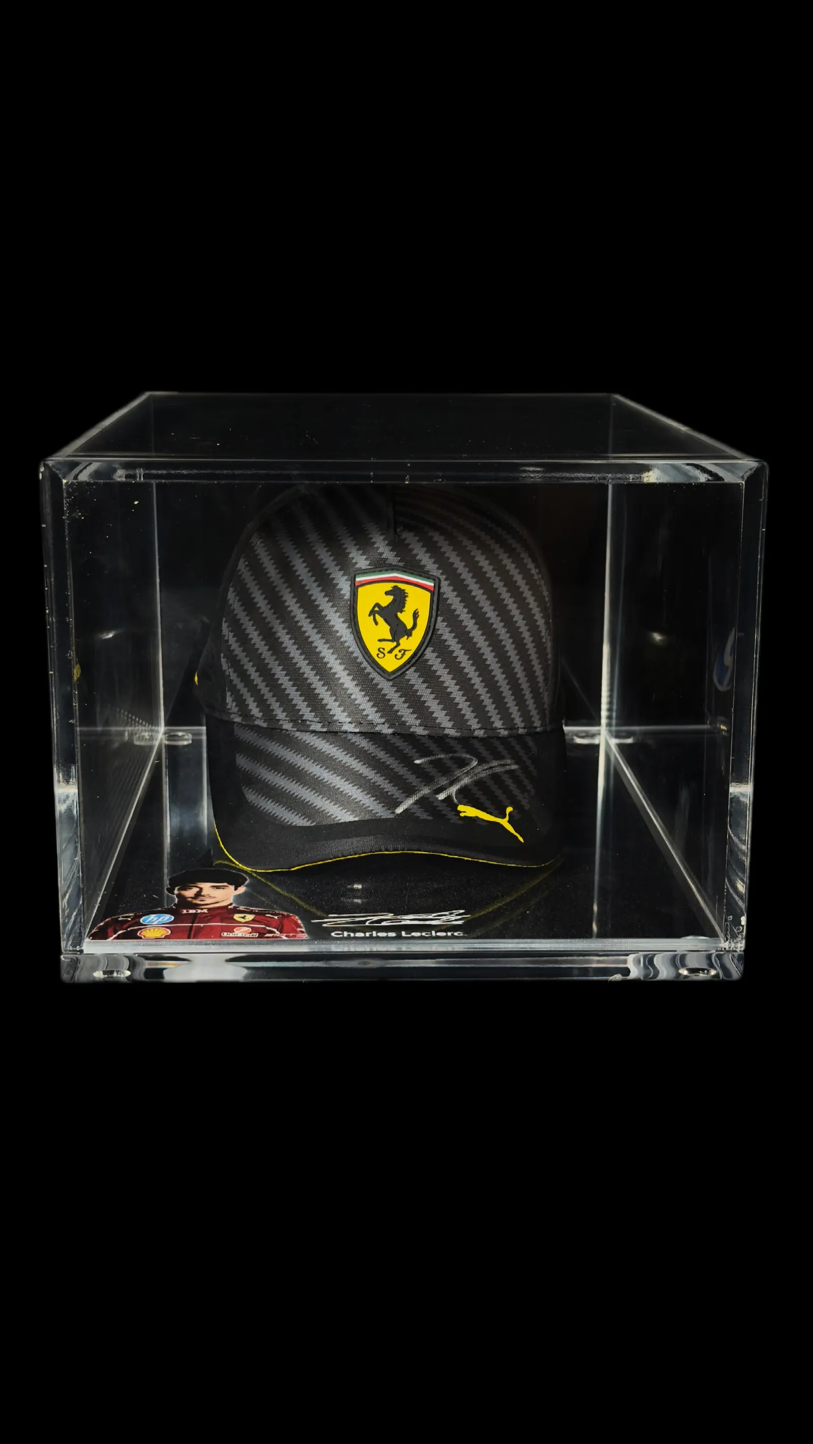 Charles Leclerc – boné Scuderia Ferrari autografado, Charles Leclerc