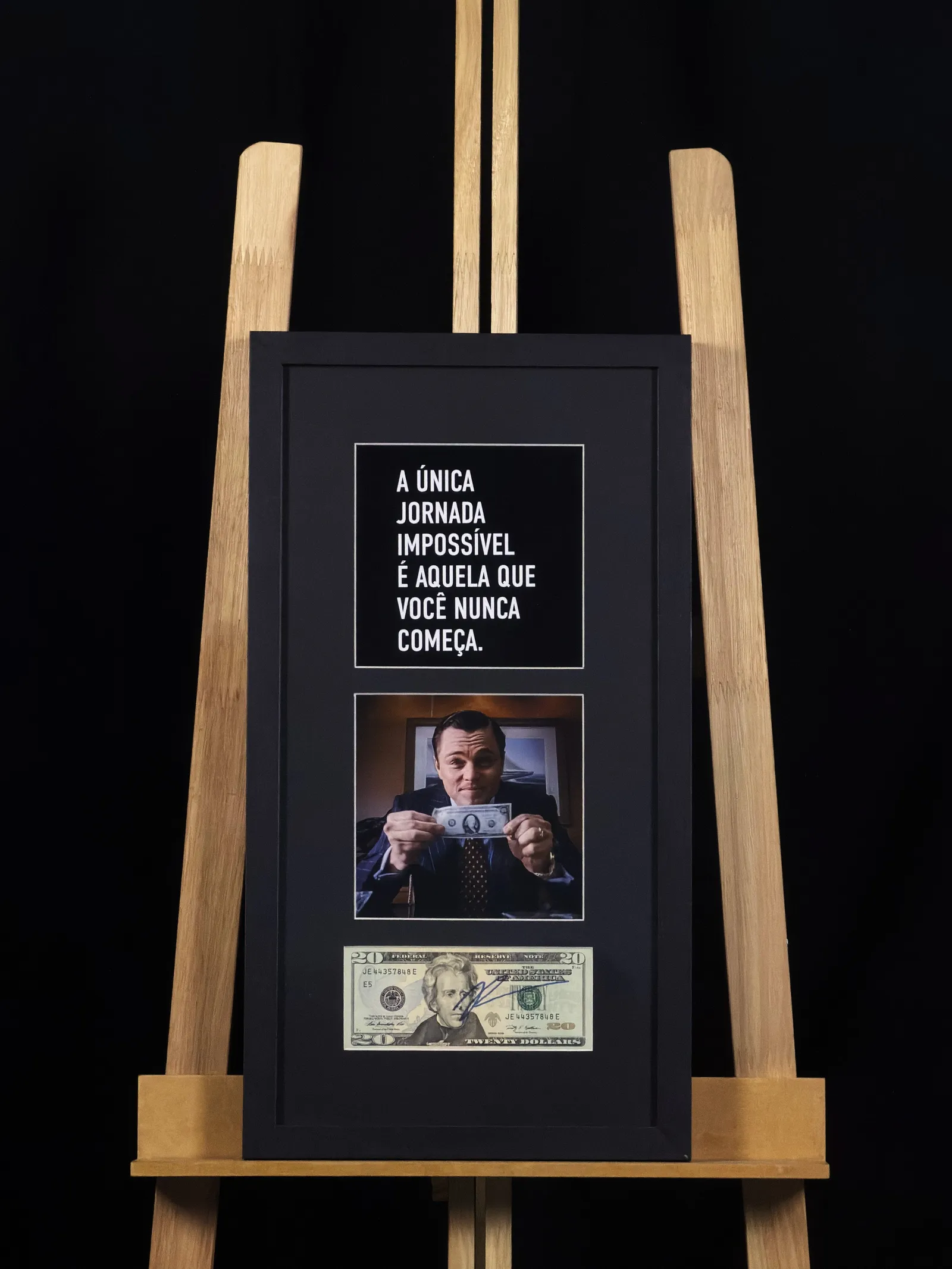 Jordan Belfort autógrafo – nota emoldurada de 20 dólares, Jordan Belfort