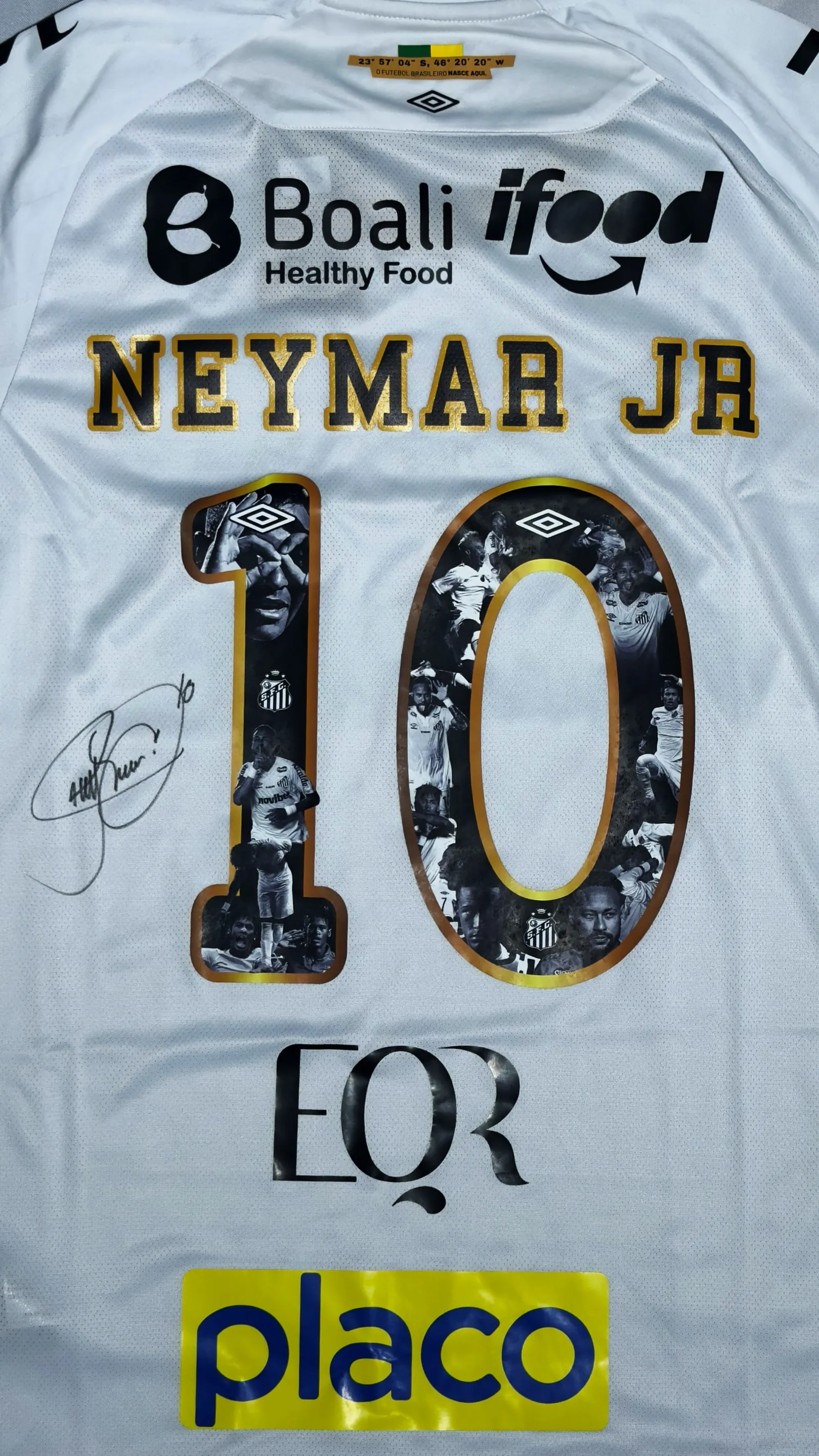 Neymar Jr autógrafo – Camisa Santos, Neymar Jr