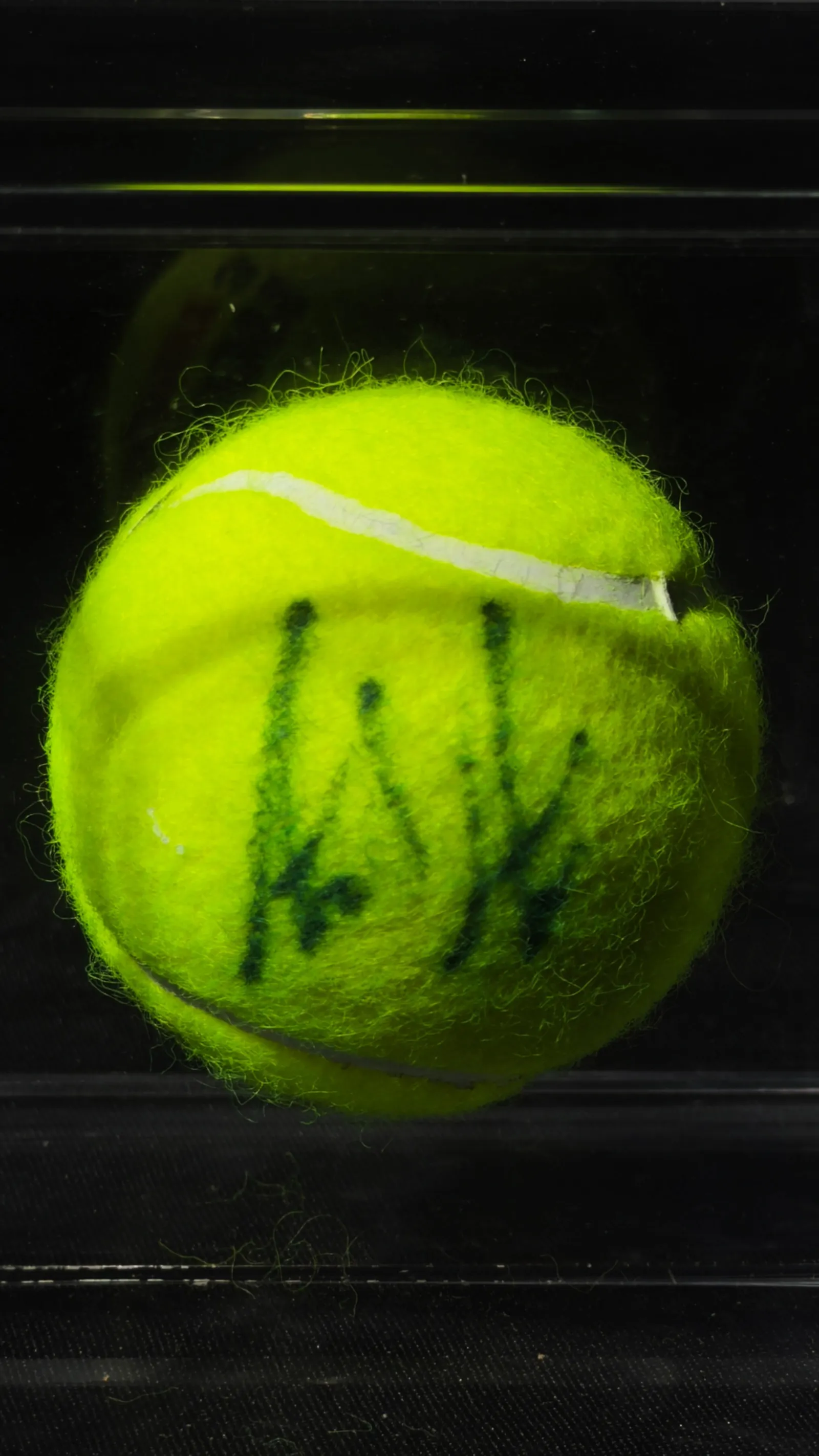 Andre Agassi autógrafo – bola de tênis, Andre Agassi