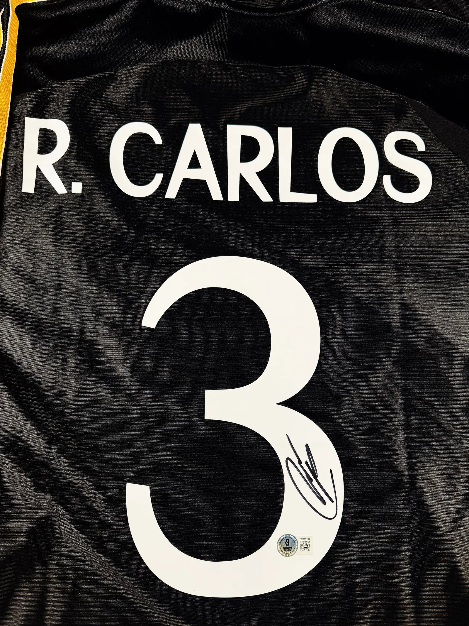 Roberto Carlos autógrafo – camisa Real Madrid, Roberto Carlos