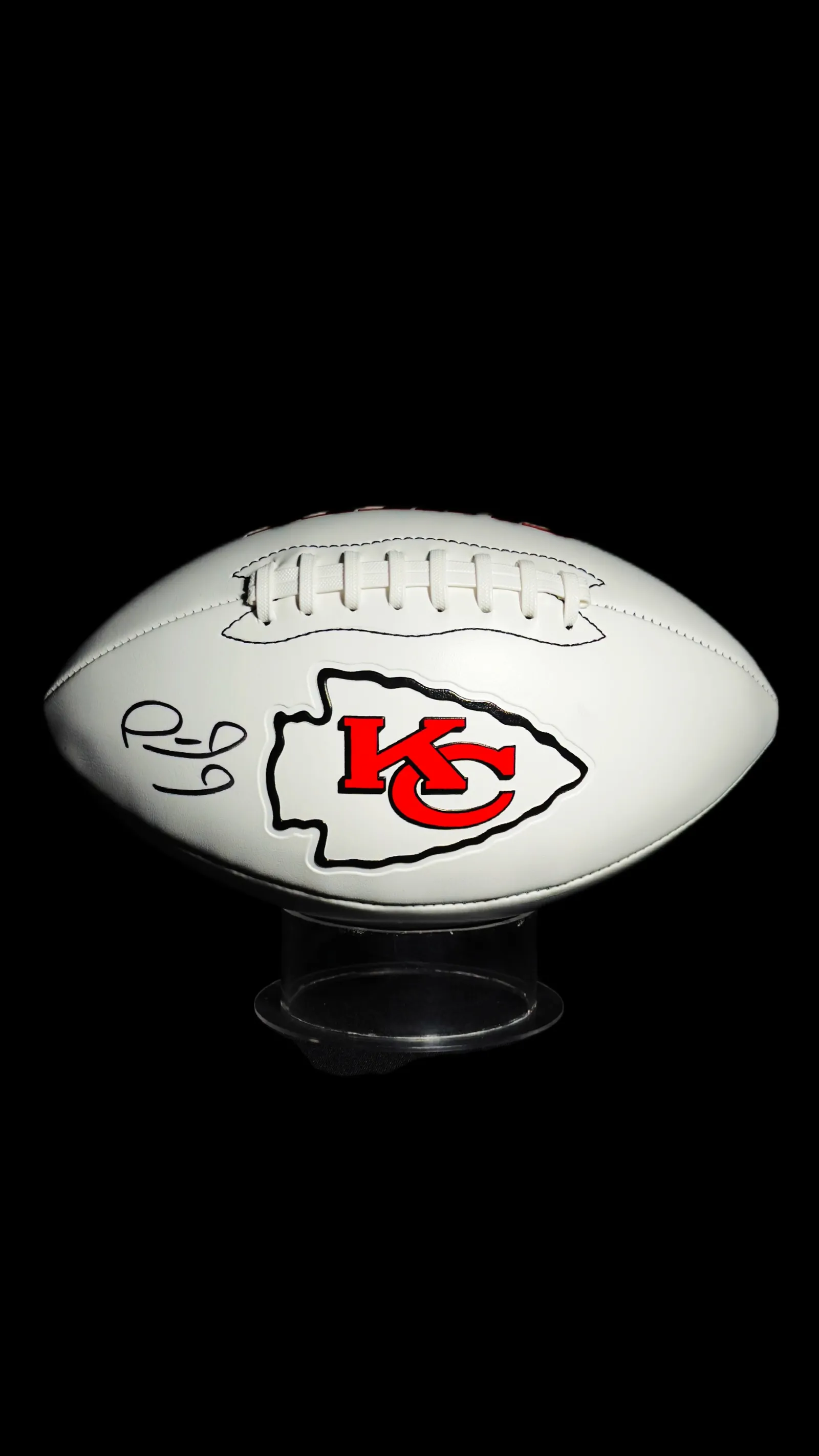 Patrick Mahomes autógrafo – bola Kansas City Chiefs, Patrick Mahomes