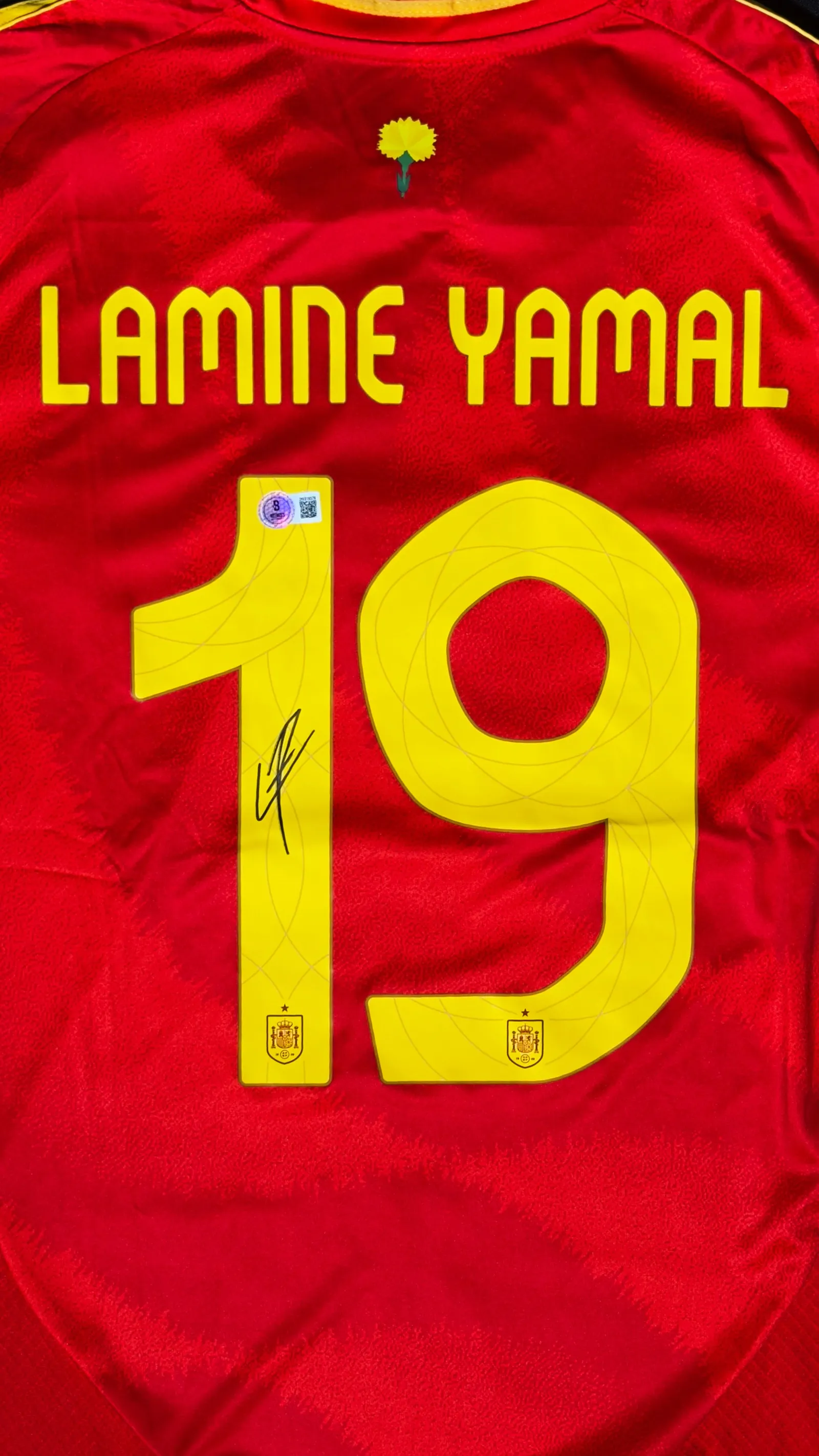 Lamine Yamal autógrafo – camisa Espanha, Lamine Yamal