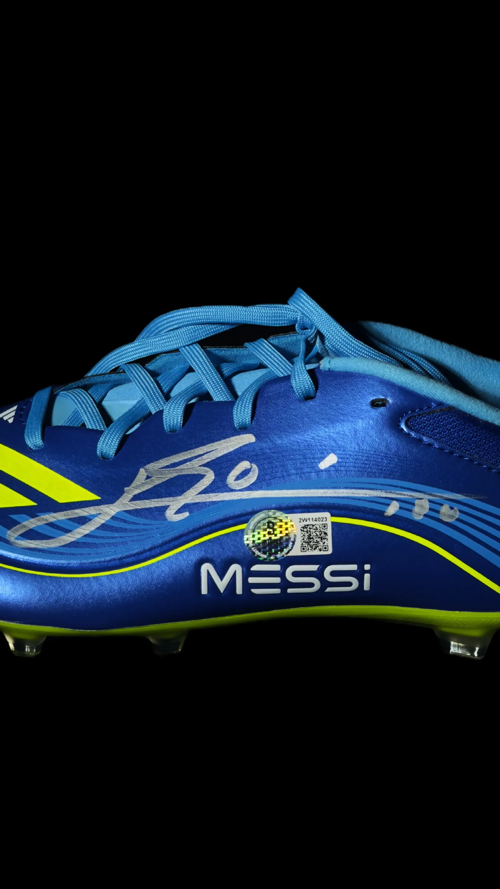 Lionel Messi autógrafo – chuteira Adidas F50, Lionel Messi