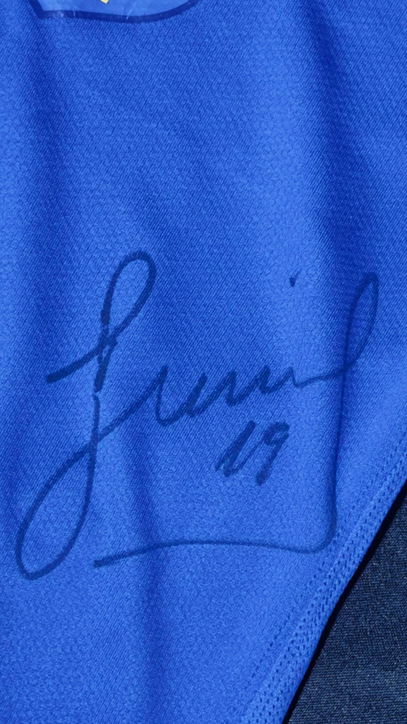 Juninho Pernambucano autógrafo – camisa do Brasil Copa do Mundo 2006, Juninho Pernambucano