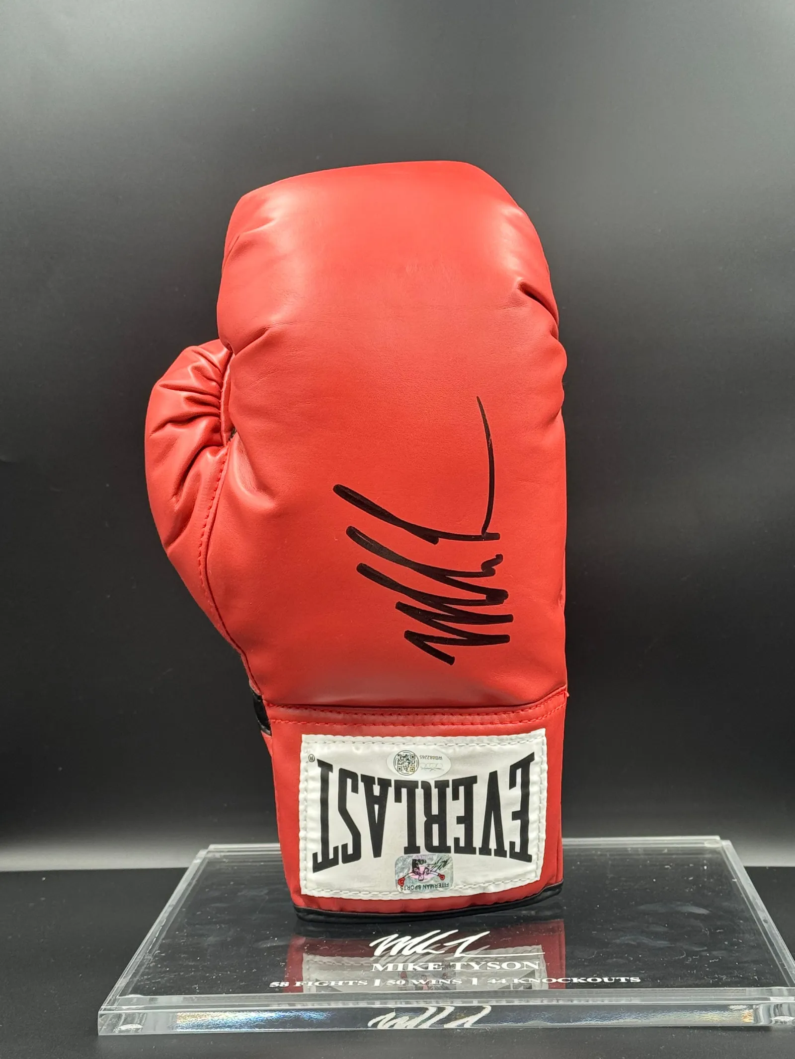 Mike Tyson autógrafo – luva de boxe Everlast, Mike Tyson