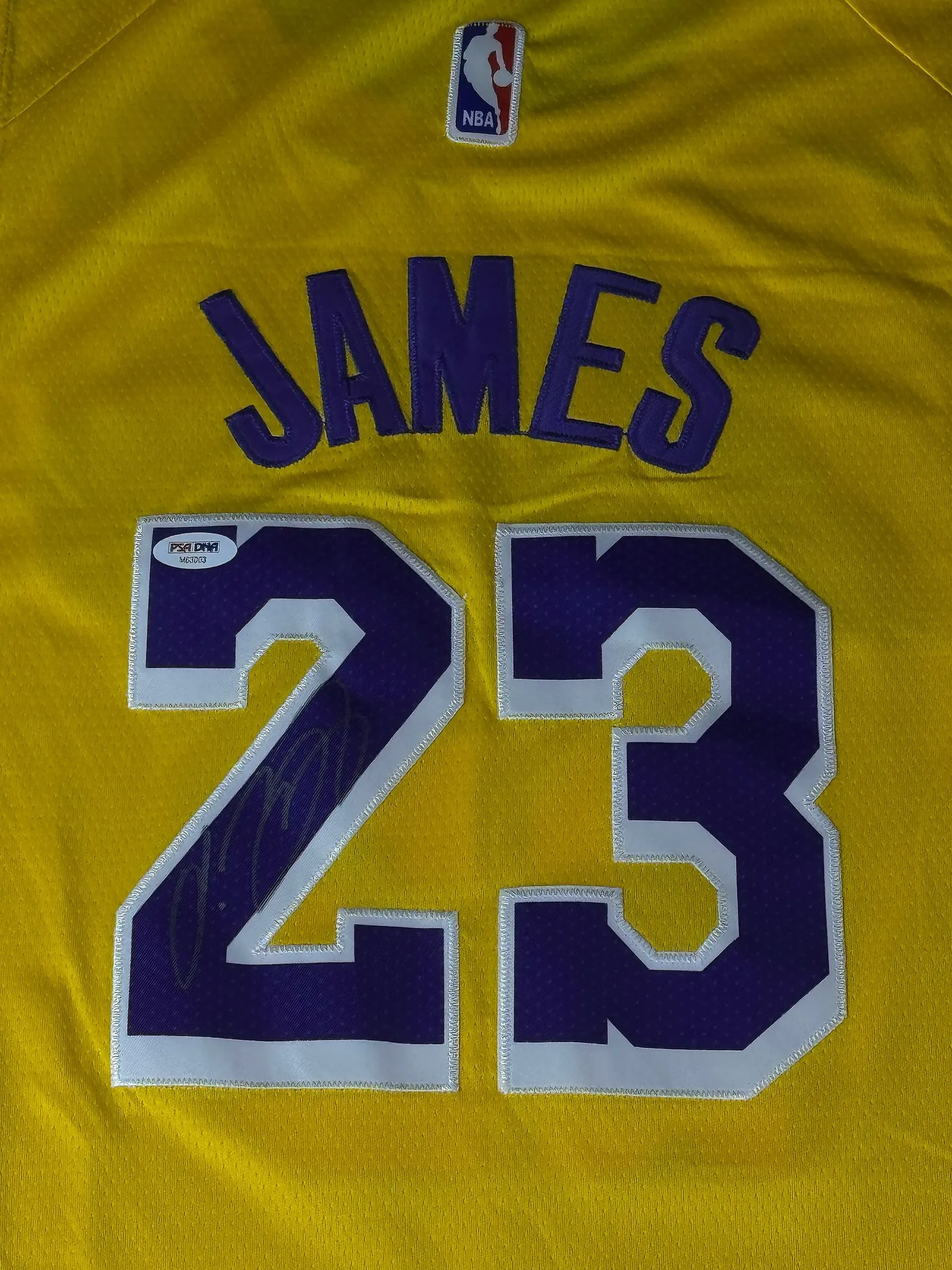 LeBron James autógrafo – camisa de basquetebol da lendária equipe do Lakers, LeBron James
